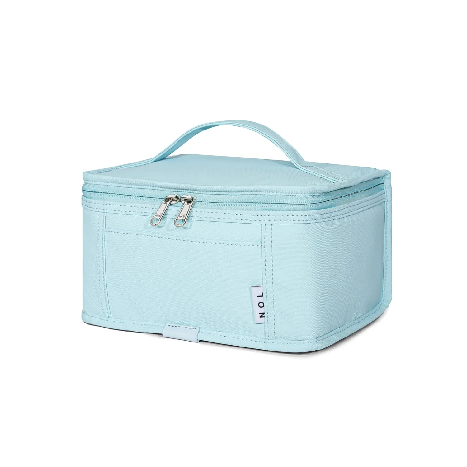NOL Natural Organic Lifestyle Small Lunch Bag Mini Lunch Box Insulated Lunch Bag for Men/Women Leakproof Cooler Tote Bag Lightweight Nylon Waterproof Lunch Box For Work, Light blue
