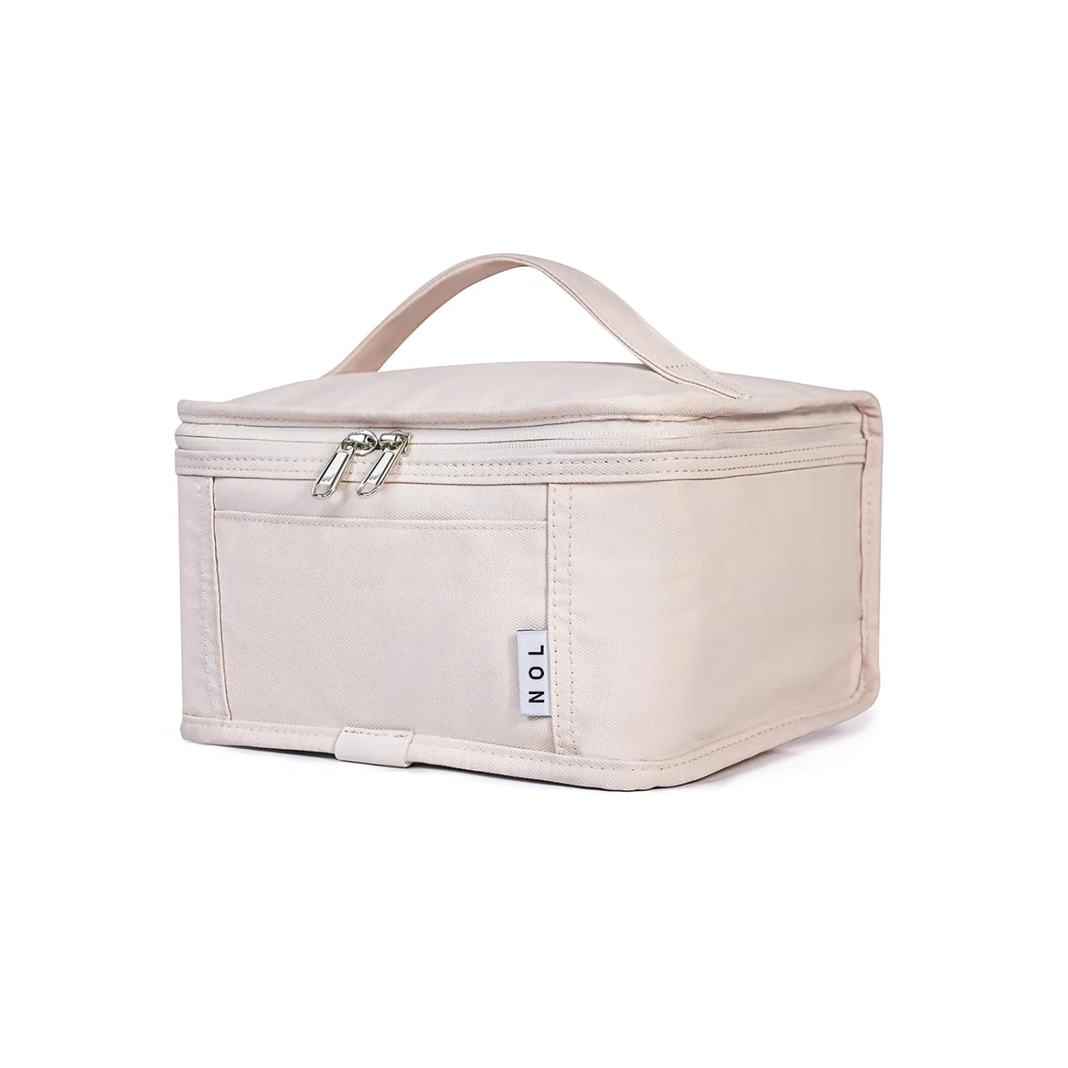 NOL Natural Organic Lifestyle Small Lunch Bag Mini Lunch Box Insulated Lunch Bag for Men/Women Leakproof Cooler Tote Bag Lightweight Nylon Waterproof Lunch Box For Work, Cream