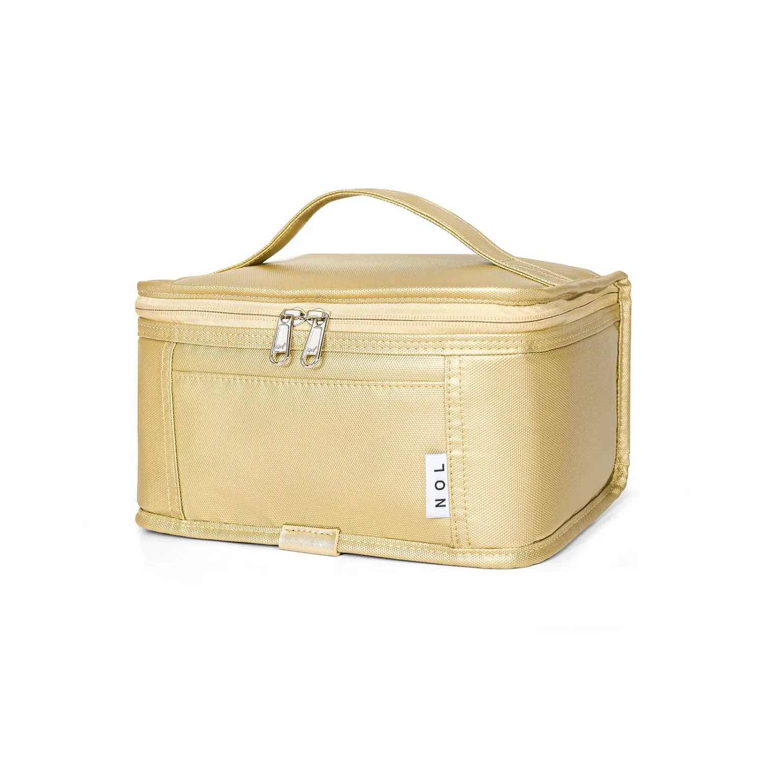 NOL Natural Organic Lifestyle Small Lunch Bag Mini Lunch Box Insulated Lunch Bag for Men/Women Leakproof Cooler Tote Bag Lightweight Nylon Waterproof Lunch Box For Work,Gold