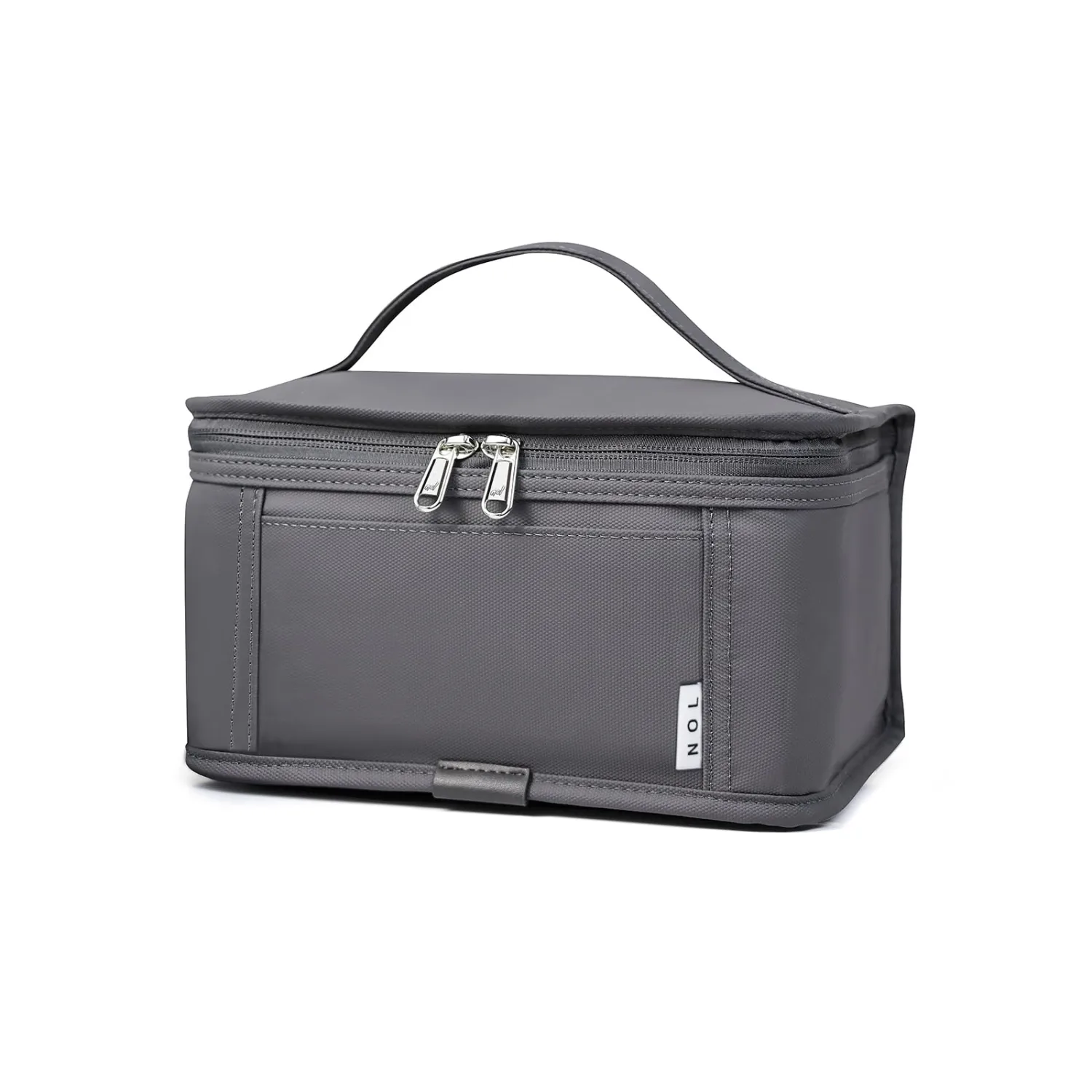 NOL Natural Organic Lifestyle Small Lunch Bag Mini Lunch Box Insulated Lunch Bag for Men/Women Leakproof Cooler Tote Bag Lightweight Nylon Waterproof Lunch Box For Work, Dark gray