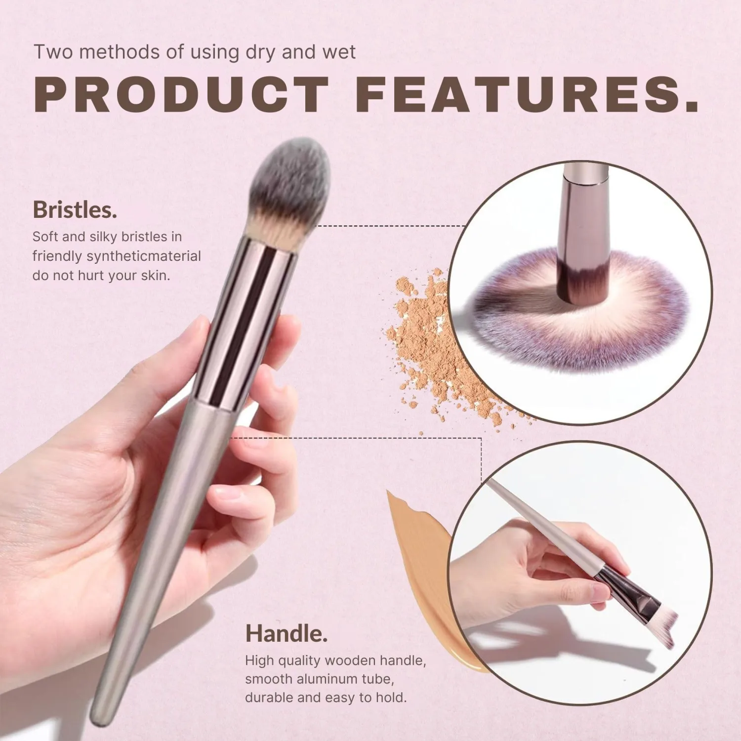ASATO 18 Pieces Premium Quality Makeup Burshes Set,Freely Combining Foundation and Eyeshadow,wooden Cosmetic makeup Burshes.