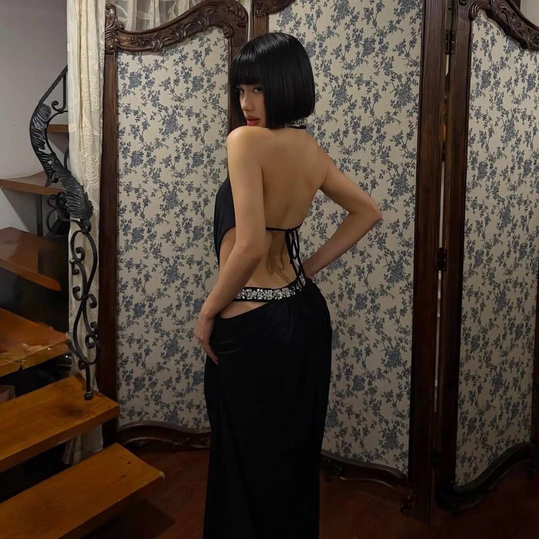 Elegant Fishtail Semi Luxury Backless Long Dress
