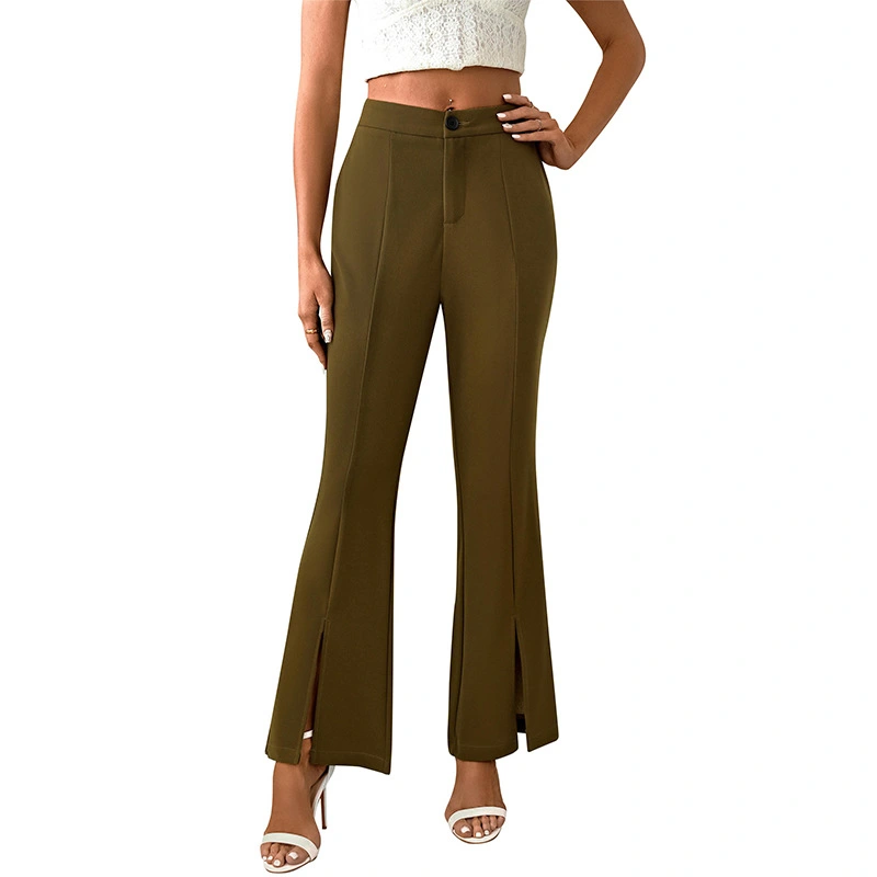 High-waisted Slim-fit Flared Pants Women's