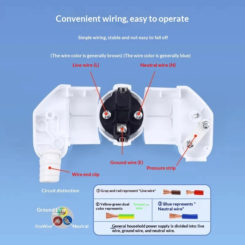 16A European-standard French-style Wiring Plug