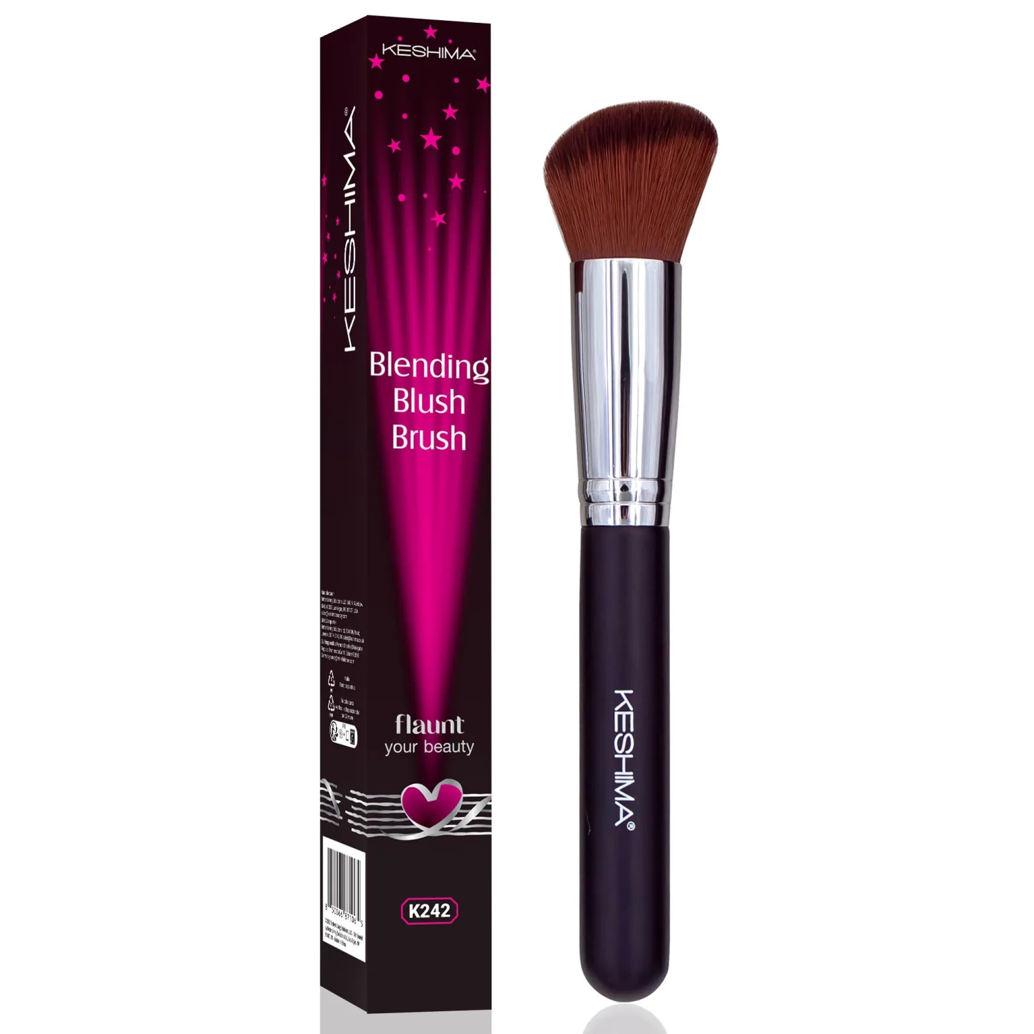 Liquid Blush Brush by Keshima - Dense yet Soft Synthetic Face Makeup Brush for Liquid & Cream Blush, Contour & Bronzer - Blending & Buffing to an Airbrush Finish