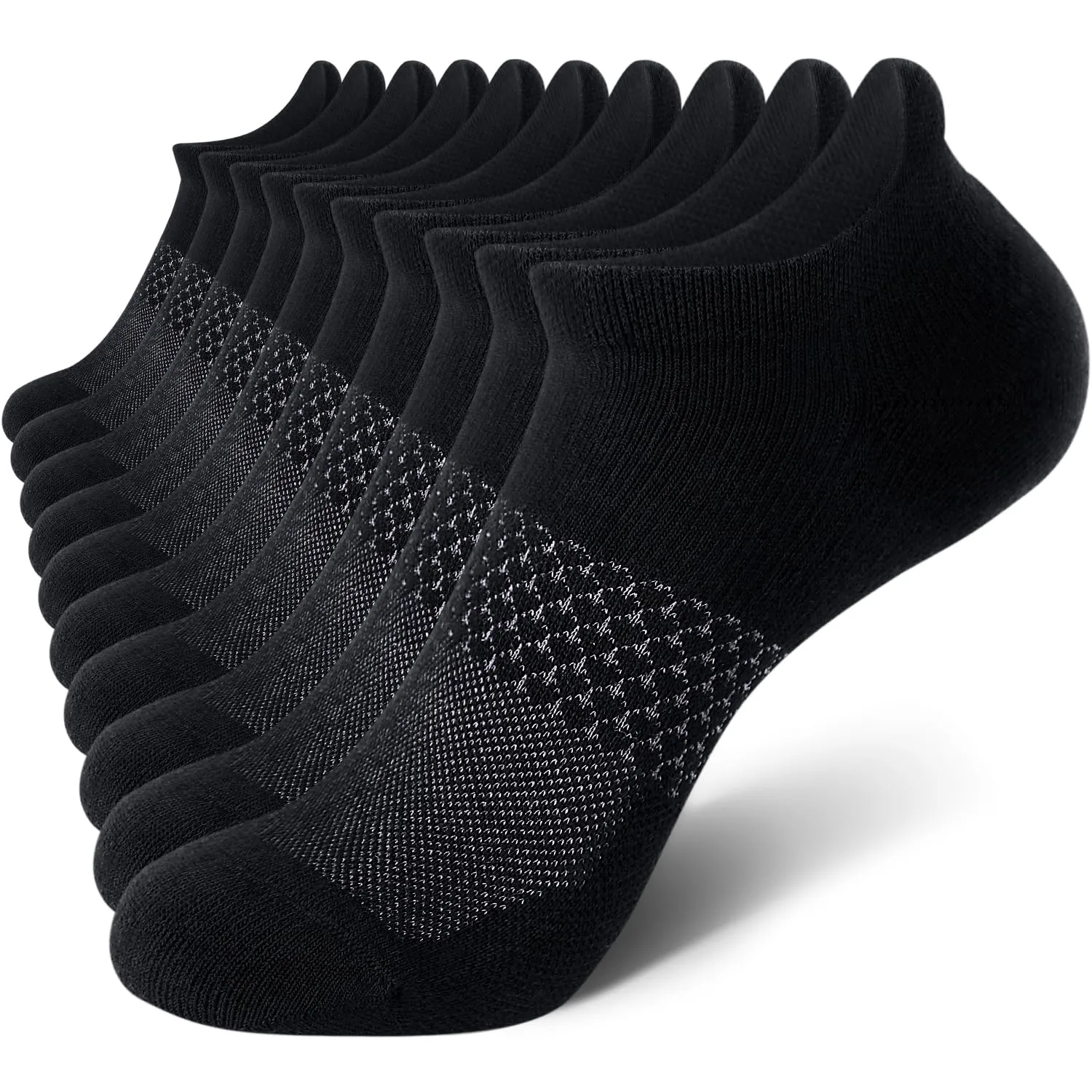 CS CELERSPORT 5 Pairs Women's Ankle Running Socks Cushioned Athletic Sport Socks with Tab