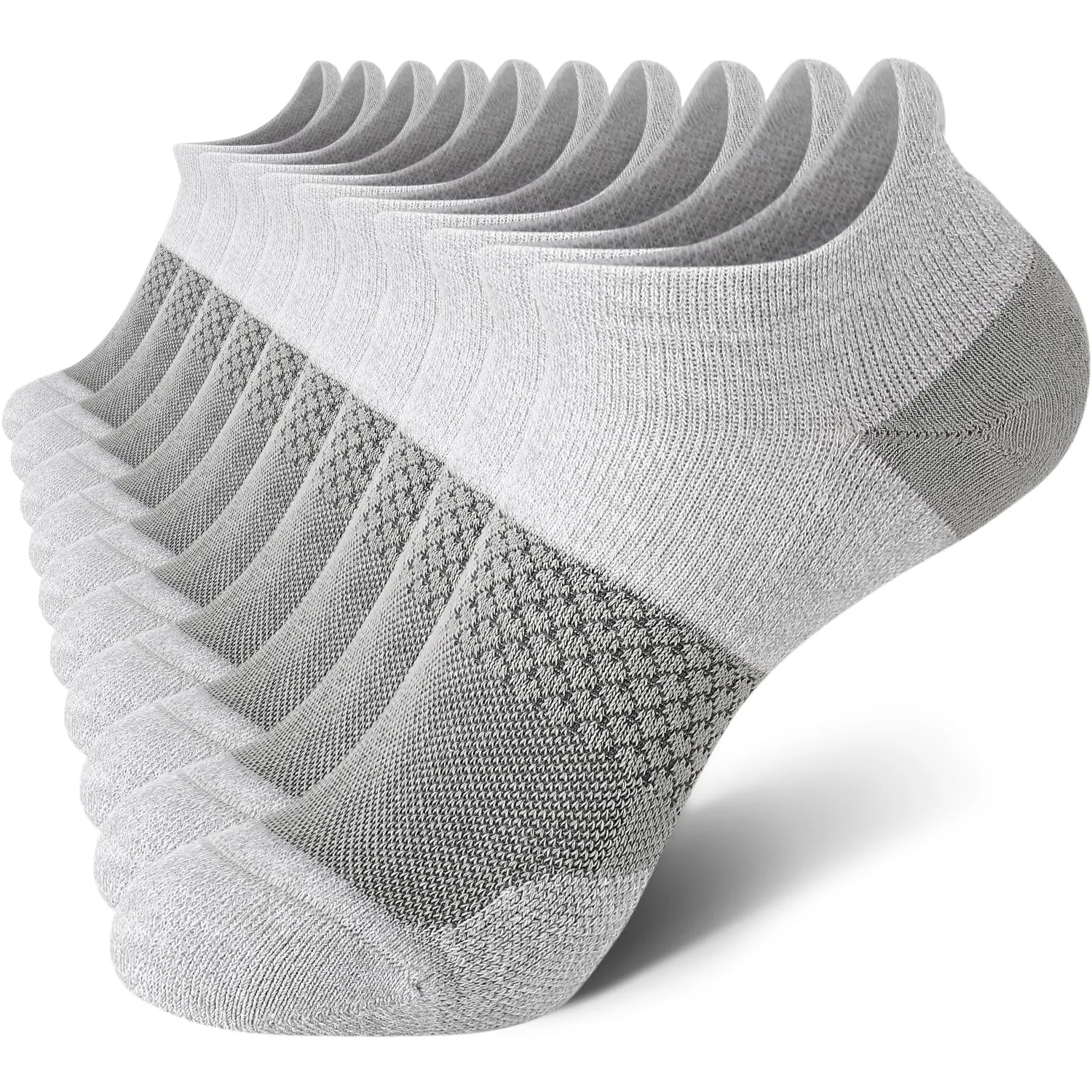 CS CELERSPORT 5 Pairs Women's Ankle Running Socks Cushioned Athletic Sport Socks with Tab