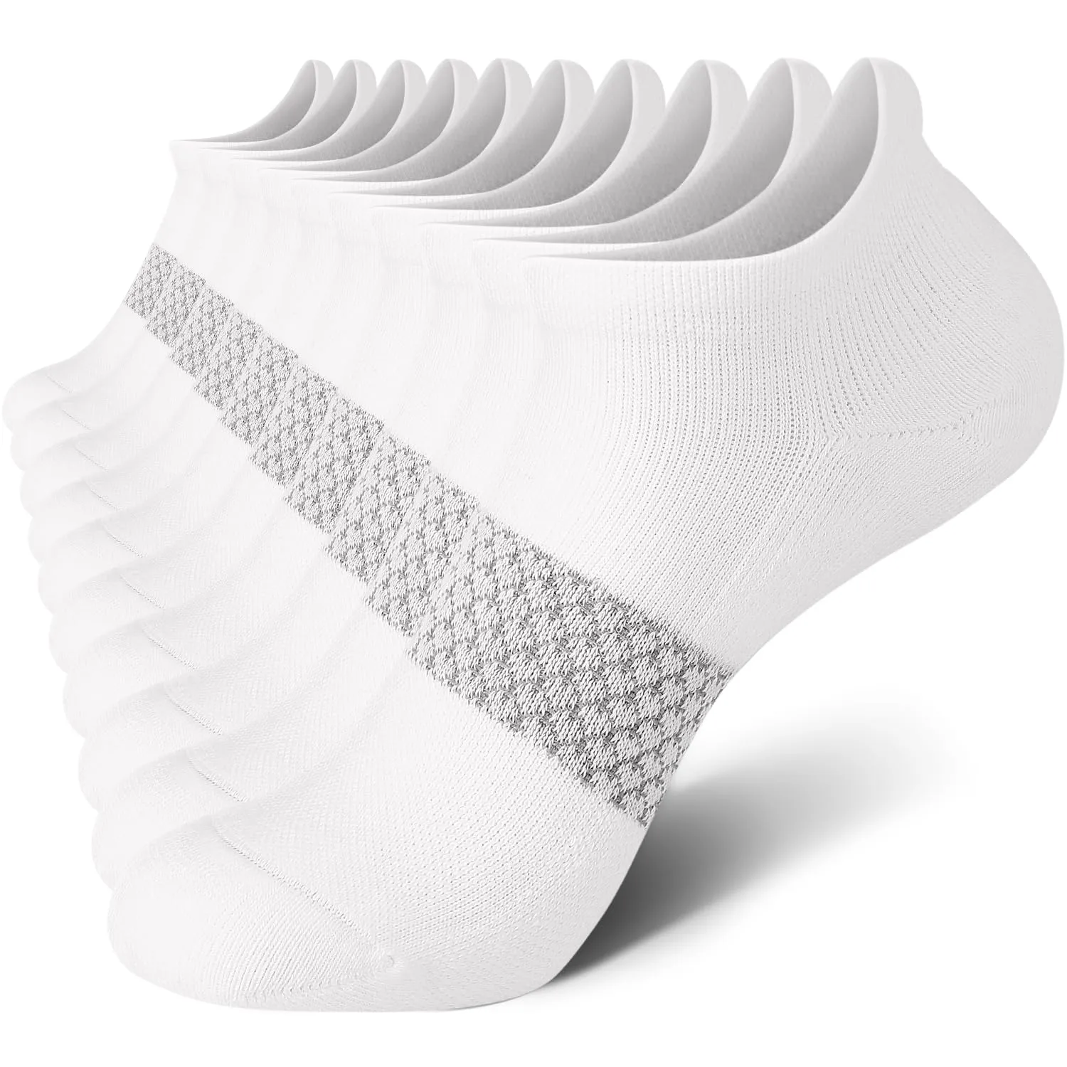 CS CELERSPORT 5 Pairs Women's Ankle Running Socks Cushioned Athletic Sport Socks with Tab