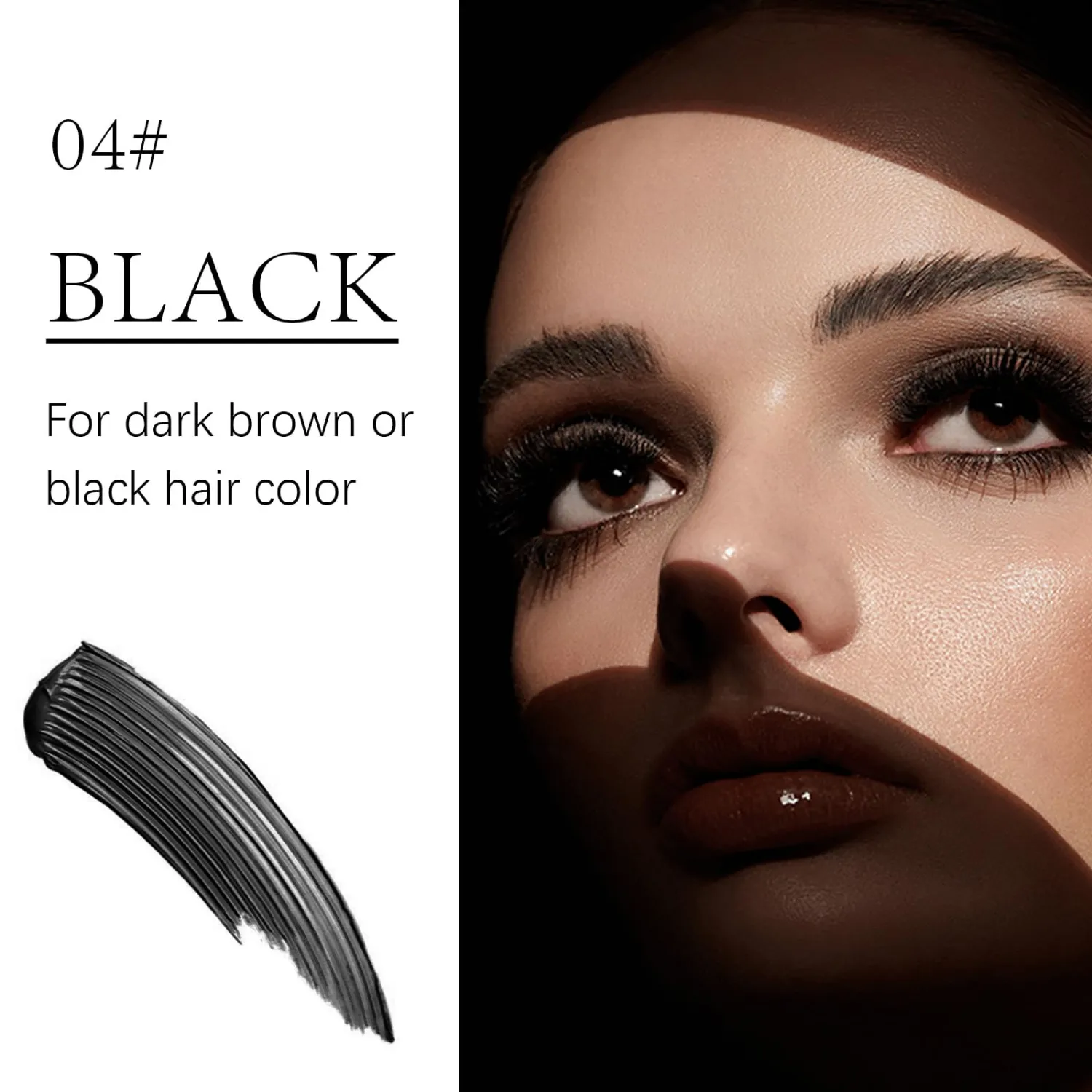 Peel Off Eyebrow Gel, Black Tattoo Eyebrow Gel Easy Peel Off for Women, Up to 3 Days Waterproof & Long Lasting Brow Color, Easy Application for Fuller & Defined Looking Brows (04#)