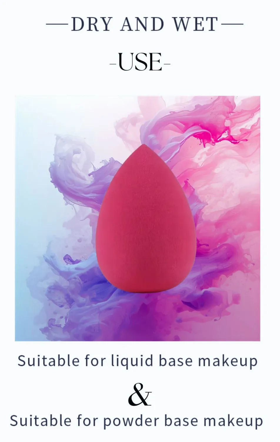 Makeup Sponge Blender, 3 Pack, Red, Flawless Foundation Blending, Latex-Free Cosmetic Applicator Puff for Liquid, Cream, & Powder