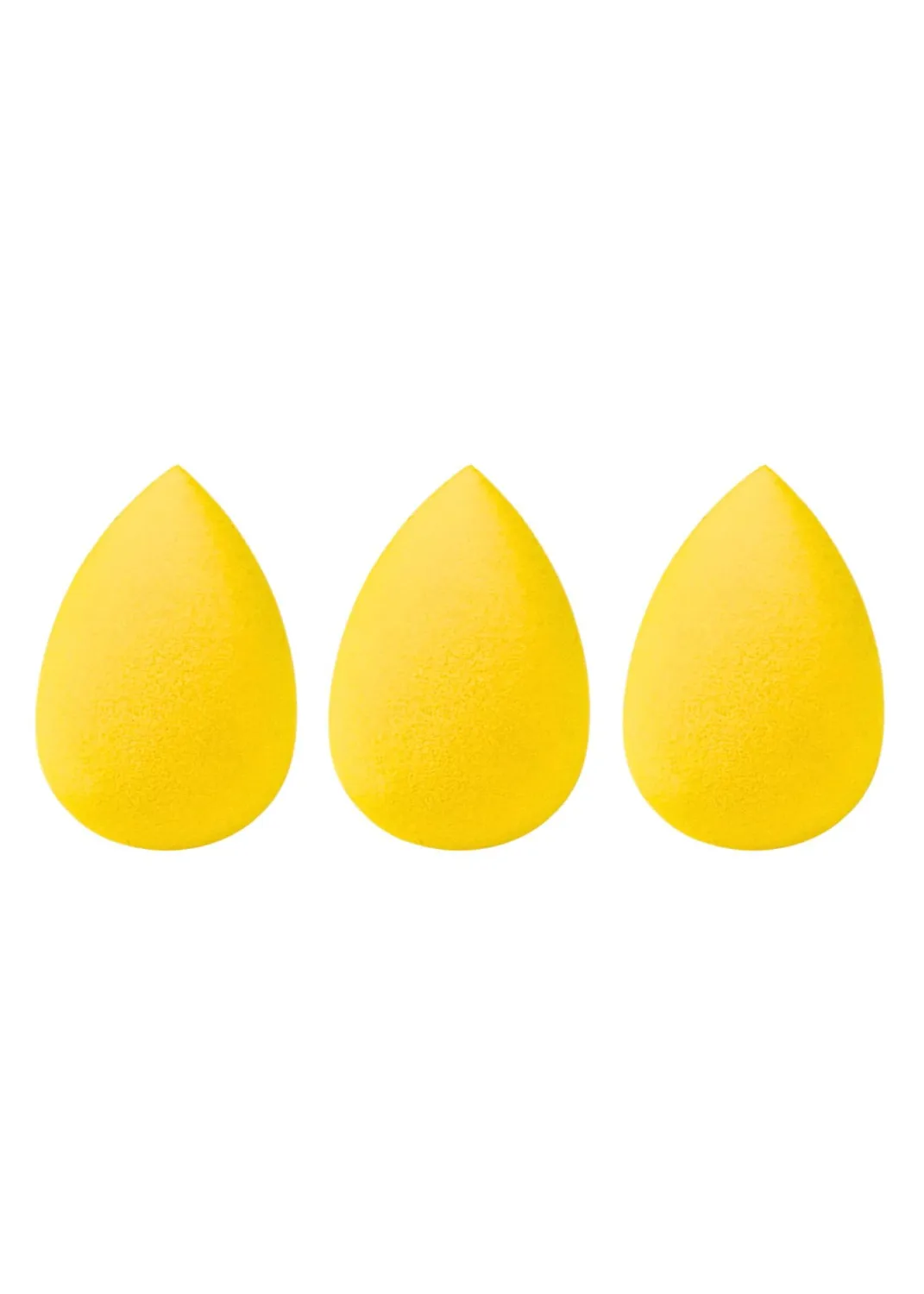 Makeup Sponge Blender, 3 Pack, Yellow, Flawless Foundation Blending, Latex-Free Cosmetic Applicator Puff for Liquid, Cream, & Powder