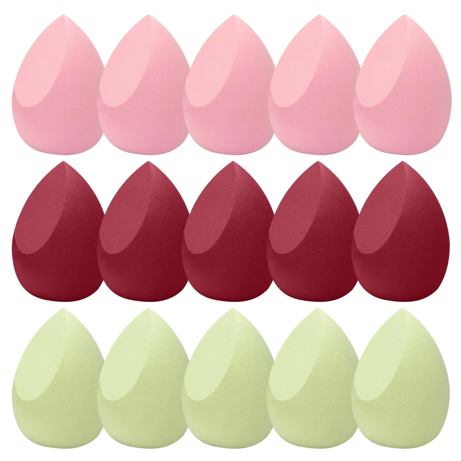 ‌15-Pcs Makeup Sponge Set – Soft, Latex-Free, Individually Wrapped Beauty Makeup Sponge for Wet & Dry Use, Ideal for Foundation, Concealer & Powder Application