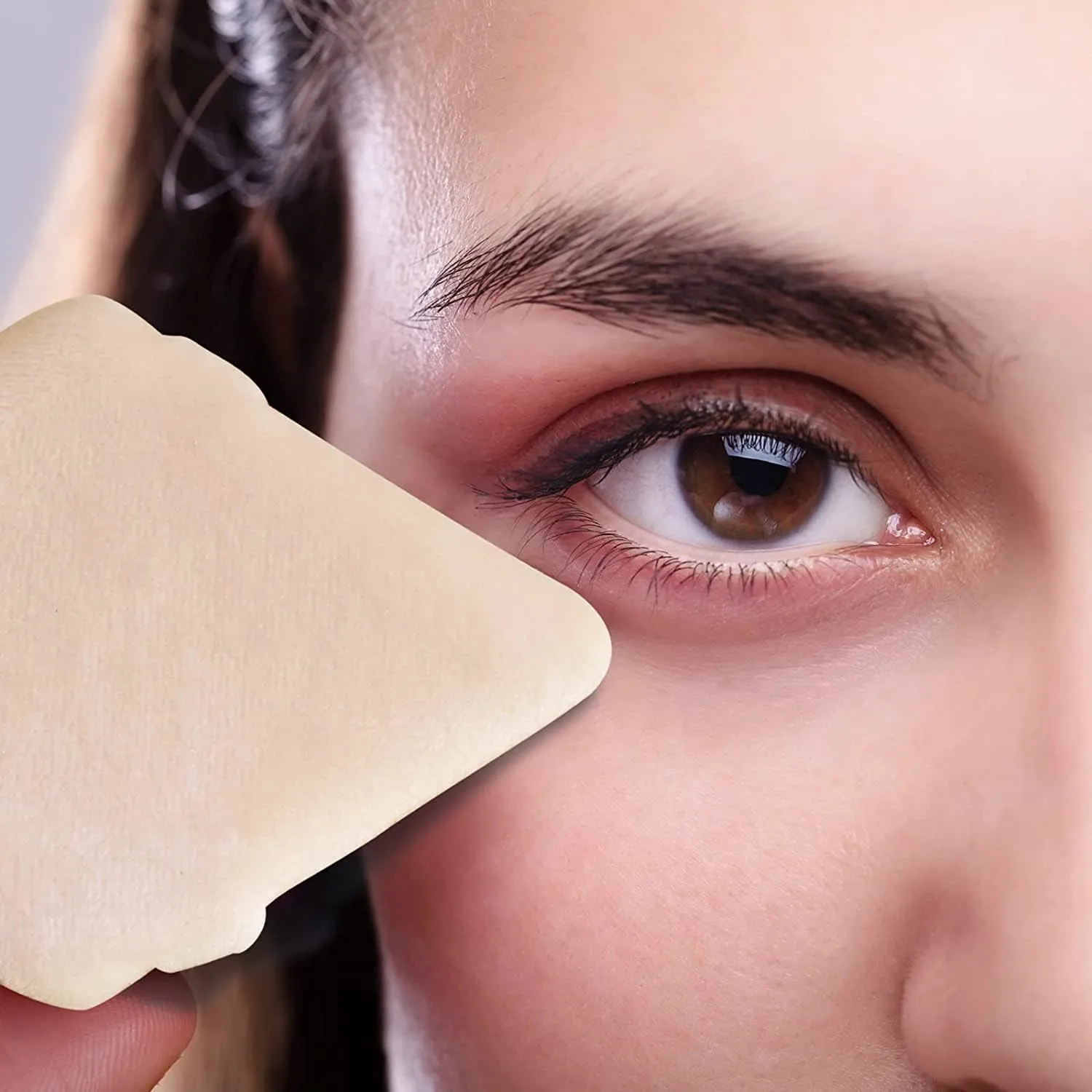 2 Pcs EVAOUXIU Triangle Powder Puff for Face Powder, Soft Plush Setting Powder Puff, Velour Cosmetic Foundation Blender Sponge Beauty Makeup Tools (Nude)