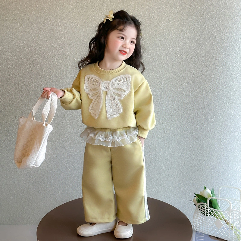 Round-neck Two-piece Set Versatile And Fashionable For Girls