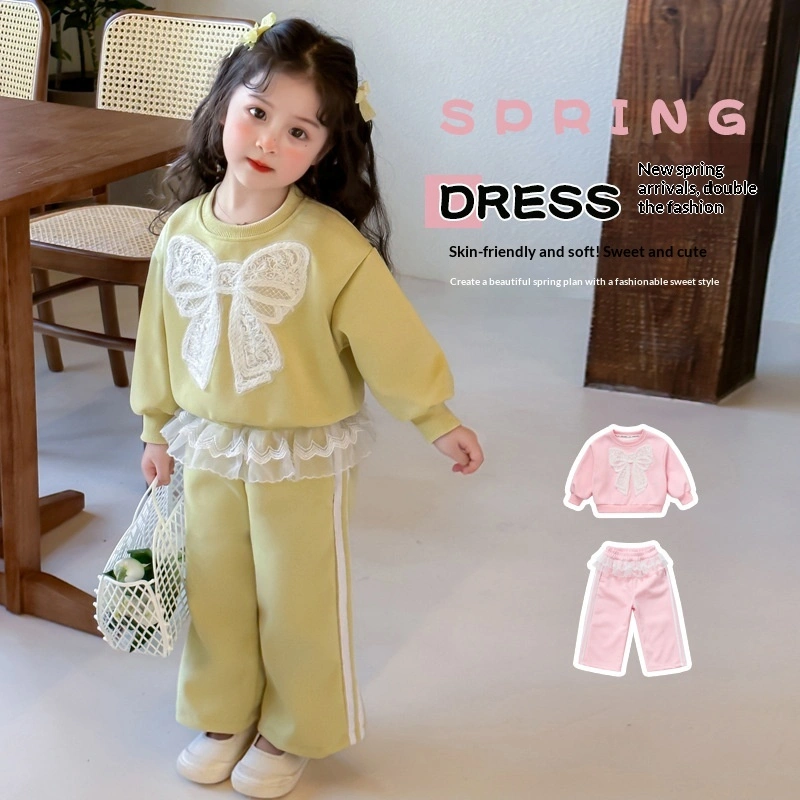 Round-neck Two-piece Set Versatile And Fashionable For Girls
