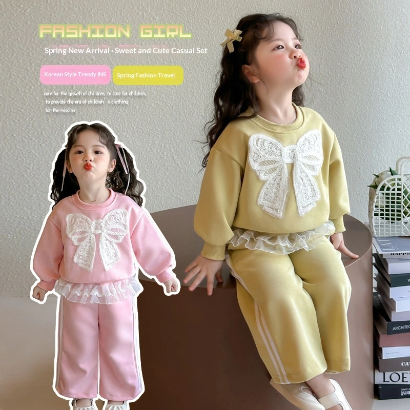 Round-neck Two-piece Set Versatile And Fashionable For Girls