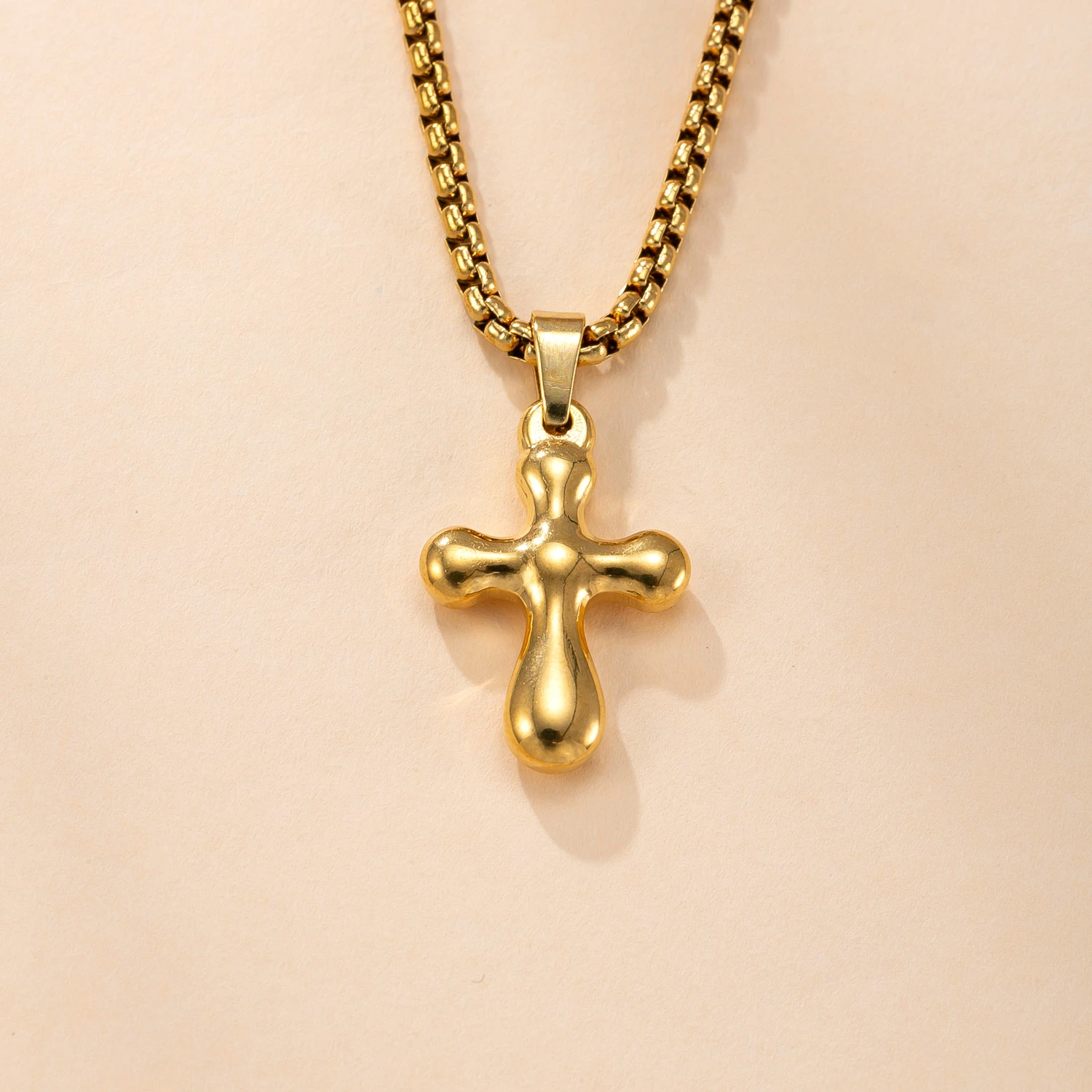 Single Pendant Cross Charm In Stainless Steel Cross-Border Bestseller