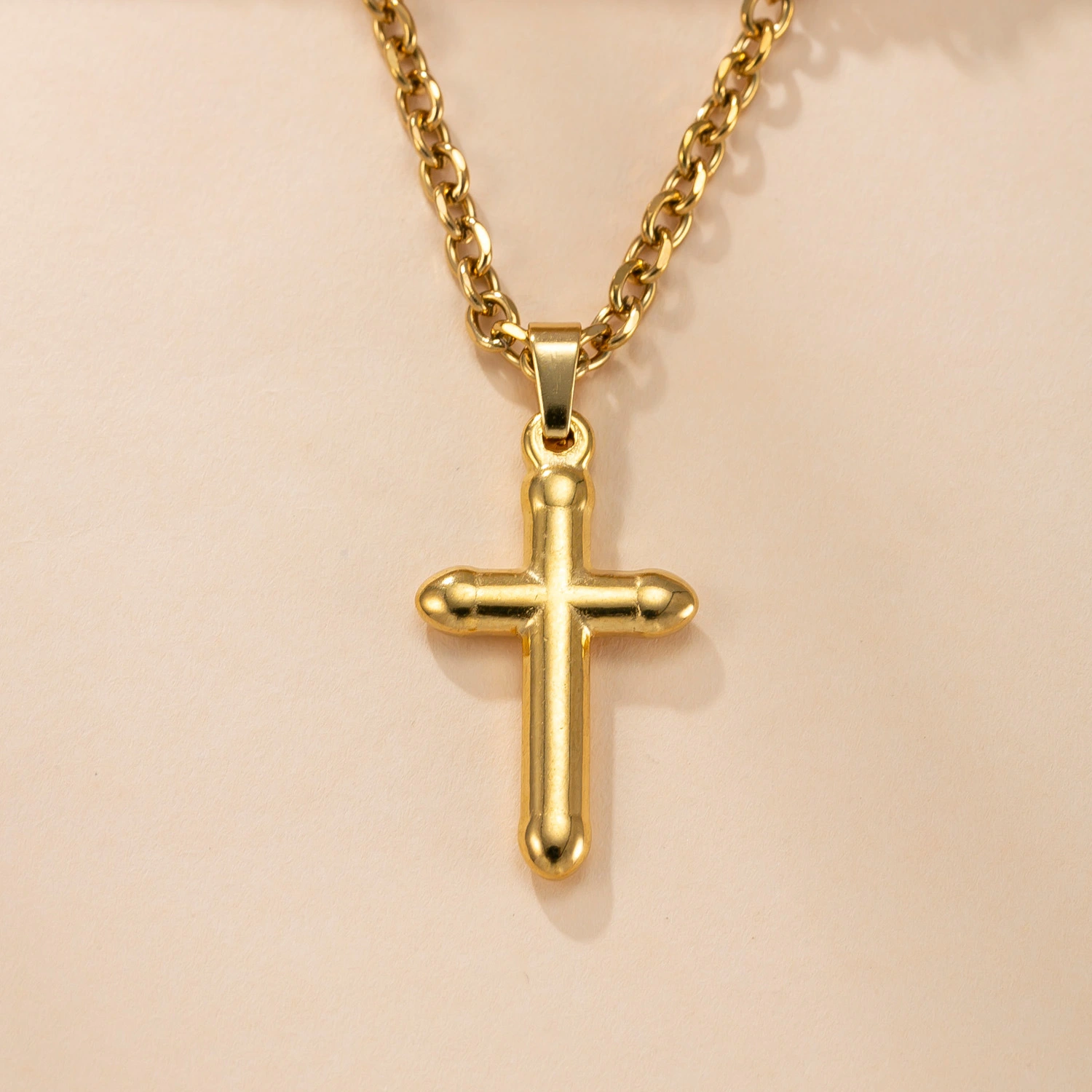 Single Pendant Cross Charm In Stainless Steel Cross-Border Bestseller