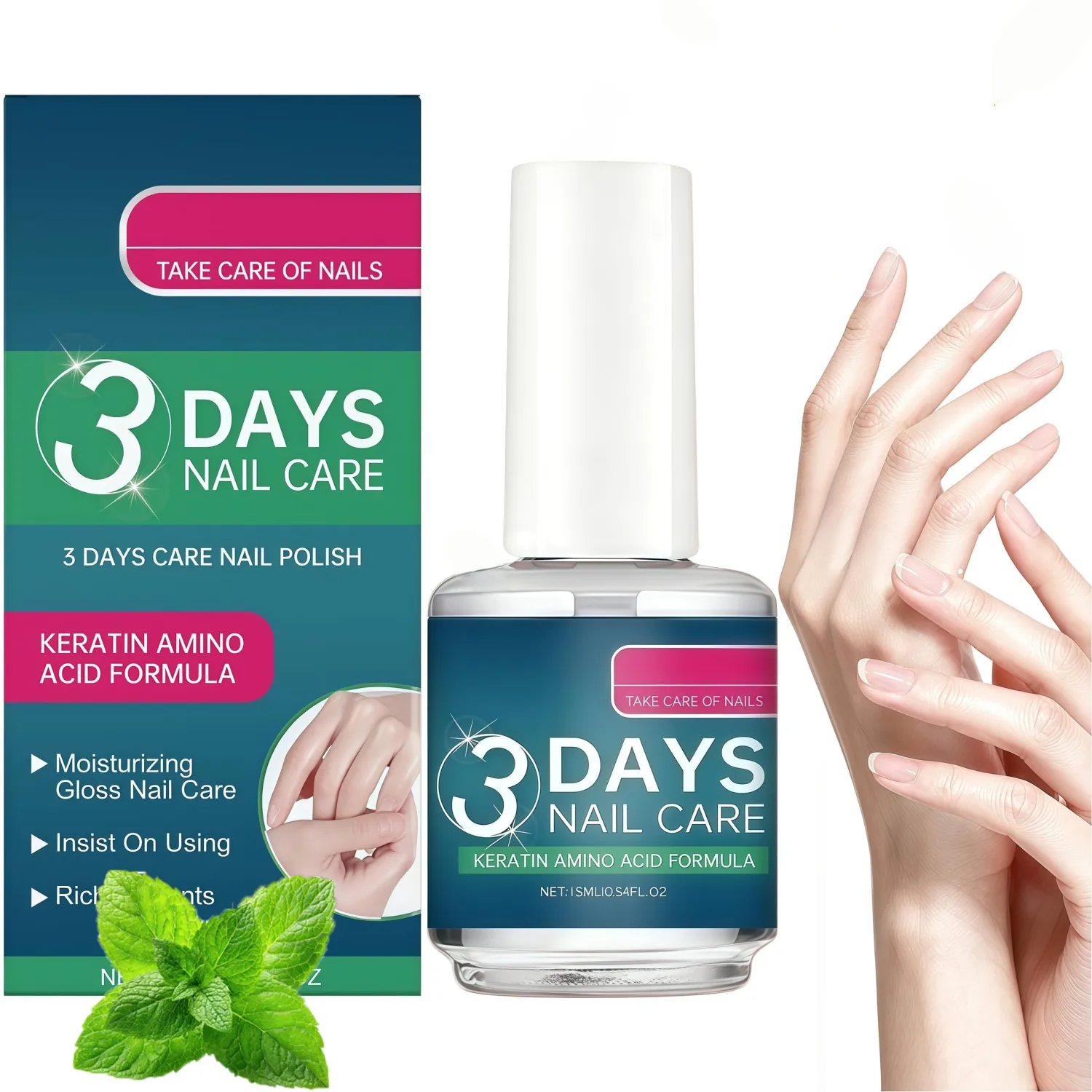 3 Days Nail Care Oil, 2026 New 3 Days Nail Care Oil with Keratin, Moisturizing Strengthening Nail Care Polish Oil for Dry, Weak, Fragile and Damaged Nails