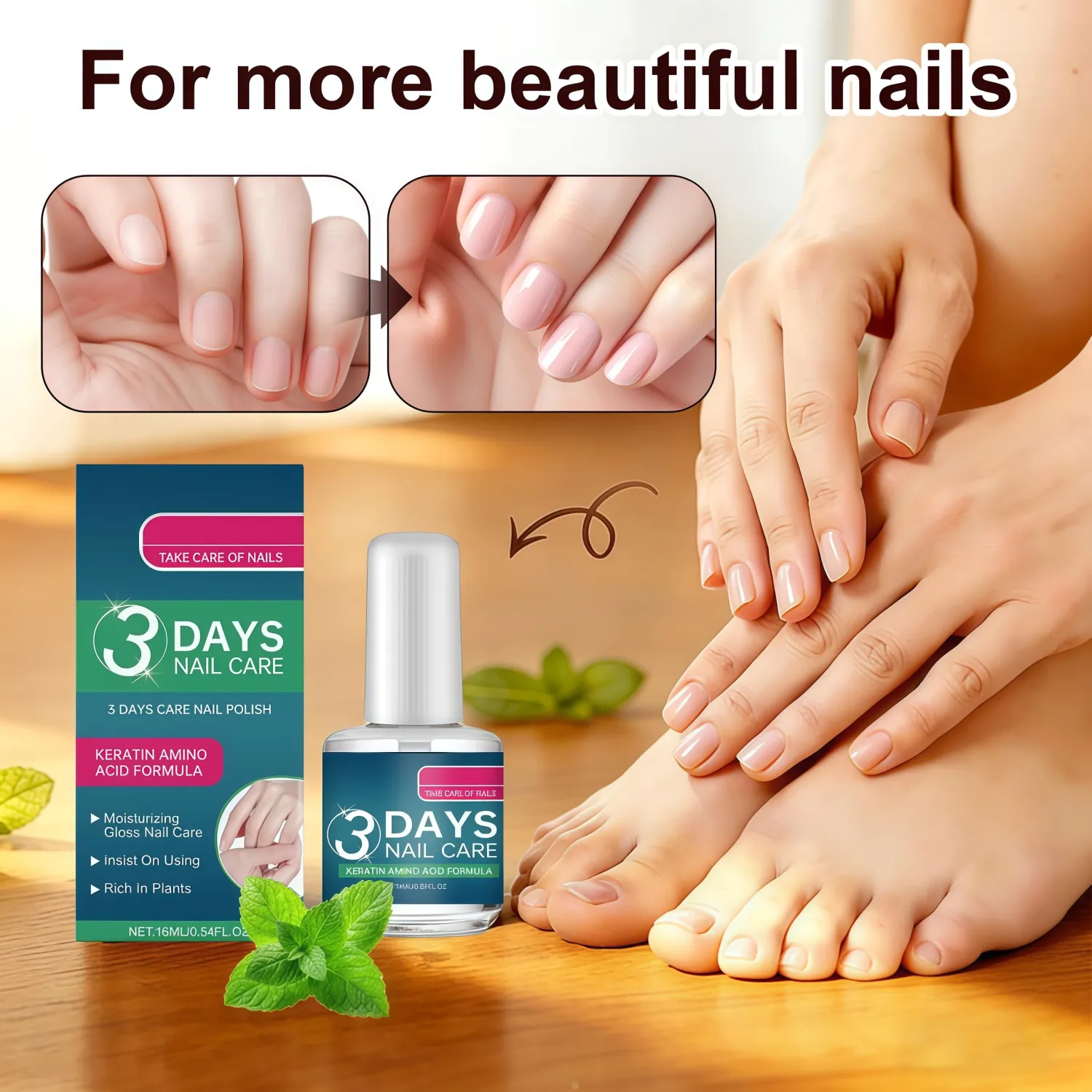 3 Days Nail Care Oil, 2026 New 3 Days Nail Care Oil with Keratin, Moisturizing Strengthening Nail Care Polish Oil for Dry, Weak, Fragile and Damaged Nails