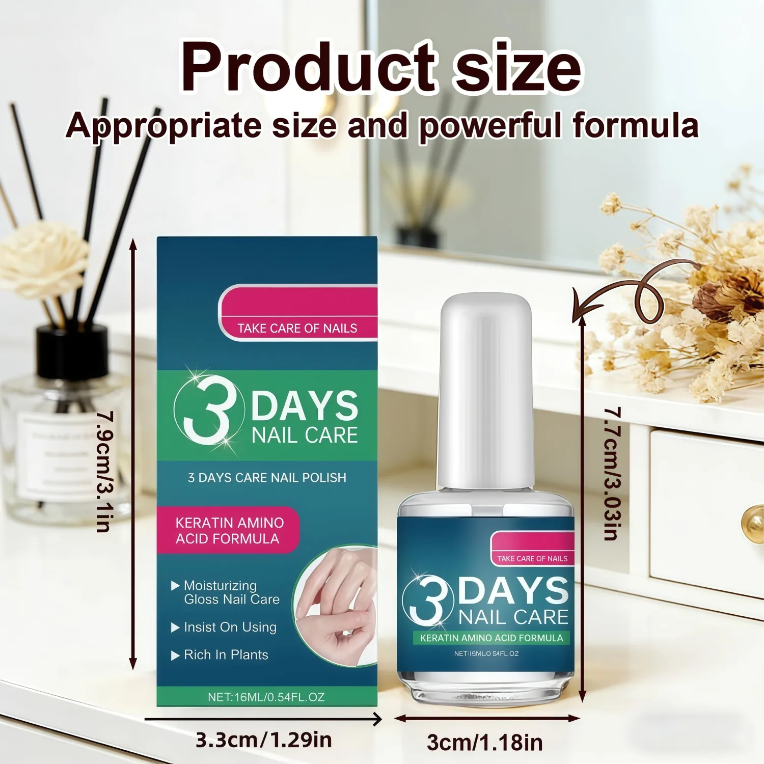 3 Days Nail Care Oil, 2026 New 3 Days Nail Care Oil with Keratin, Moisturizing Strengthening Nail Care Polish Oil for Dry, Weak, Fragile and Damaged Nails