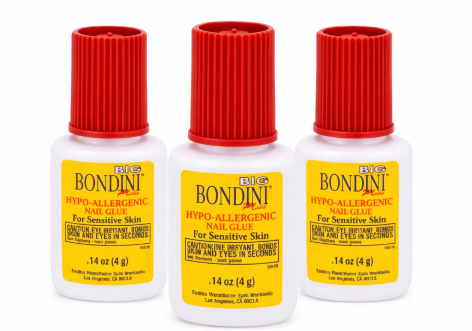 Bondini Hypo-Allergenic Nail Glue, Pack of 3
