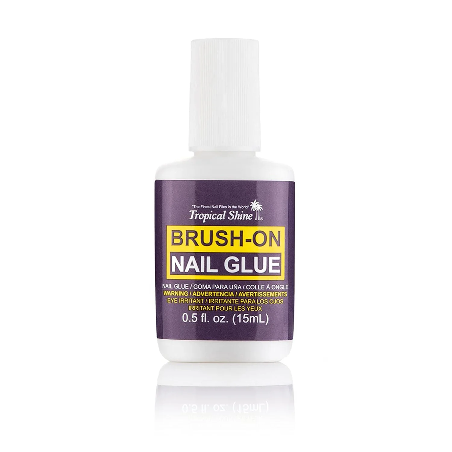 Tropical Shine Brush-On Nail Glue, Strong, Quick-drying, 0.5 oz