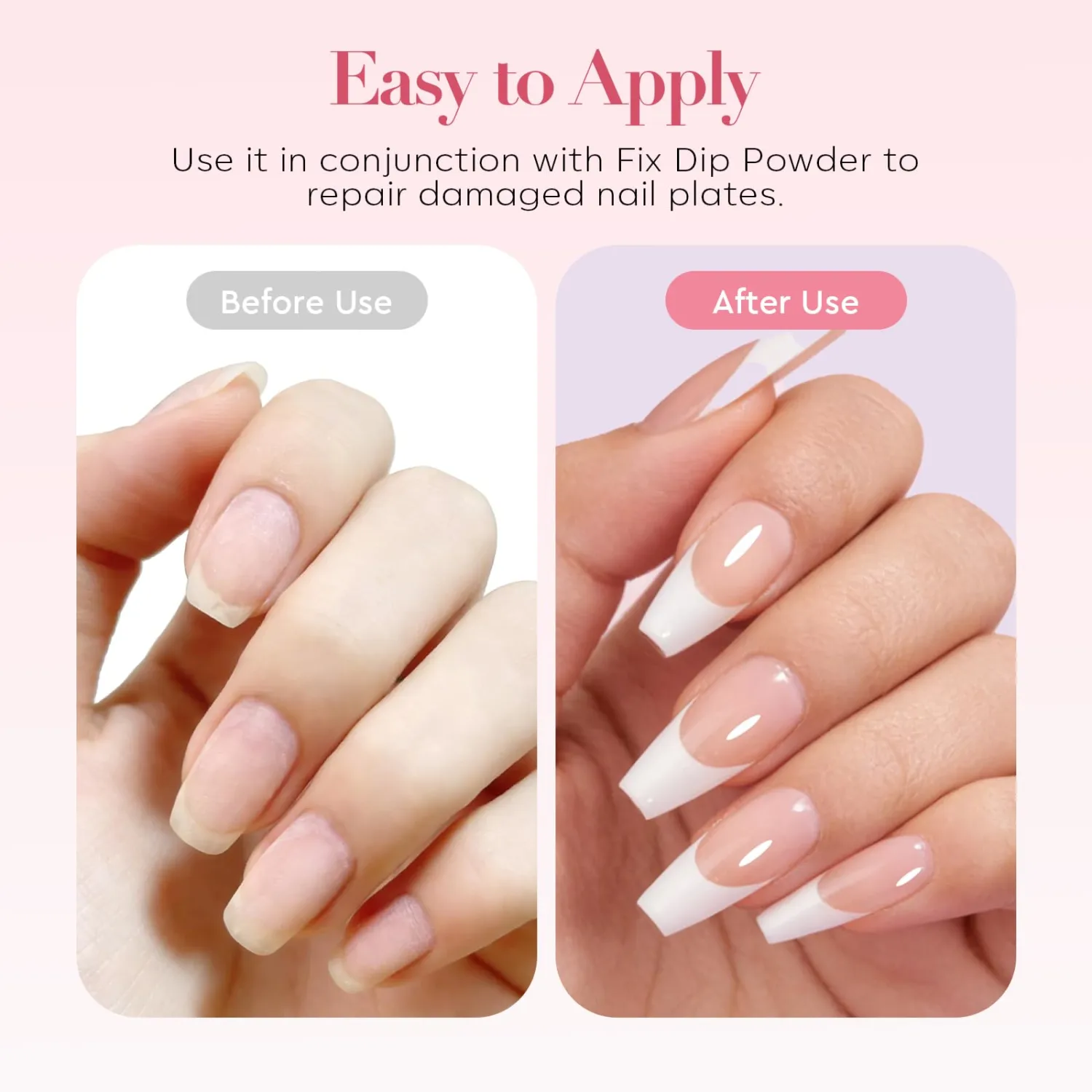 AZUREBEAUTY Nail Repair Glue for Broken Cracked Split Weak Nails, Clear Quick Dry No UV Needed, Easy Application, Durable & Long-Lasting Fast Glue False Nails, Press On Nails