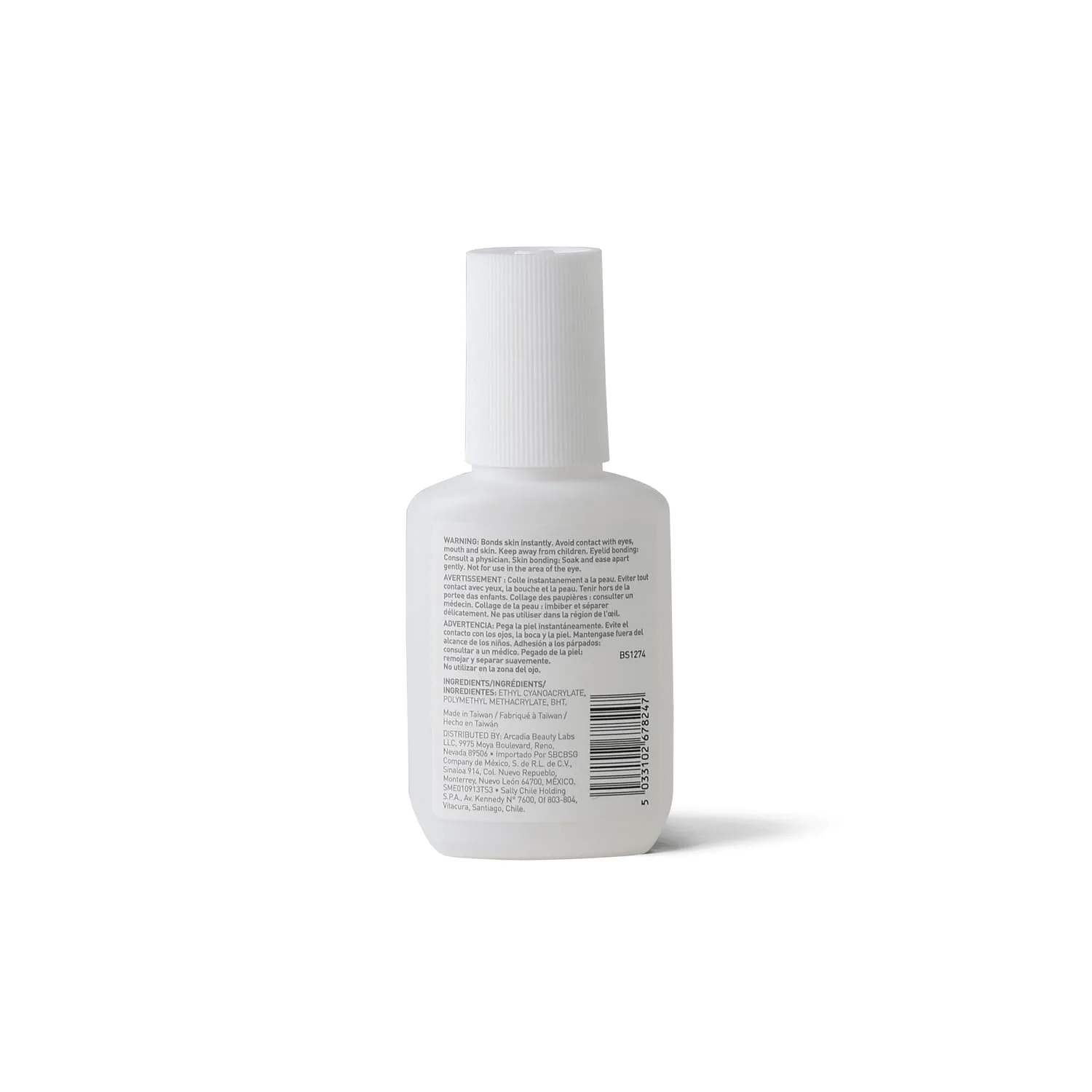 Beauty Secrets BrushOn Nail Glue, No Clog Bottle, Fast Drying, Long Lasting