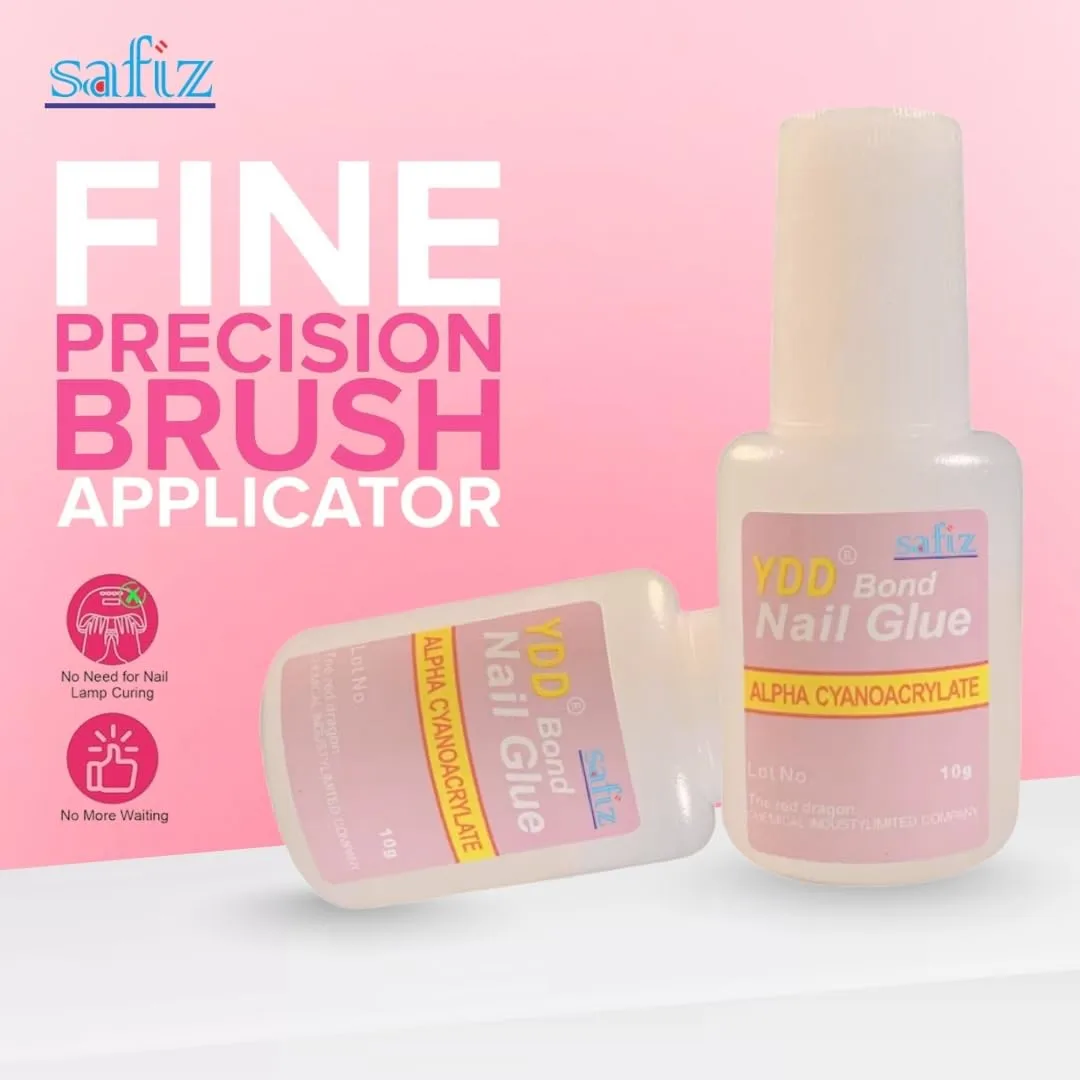 10g Super Strong Nail Glue for Press On Nails, Acrylic Nails, and Nail Tips | No UV Light Needed | Brush-On Nail Bond for Long Lasting, Easy Application for Beginners and Professionals