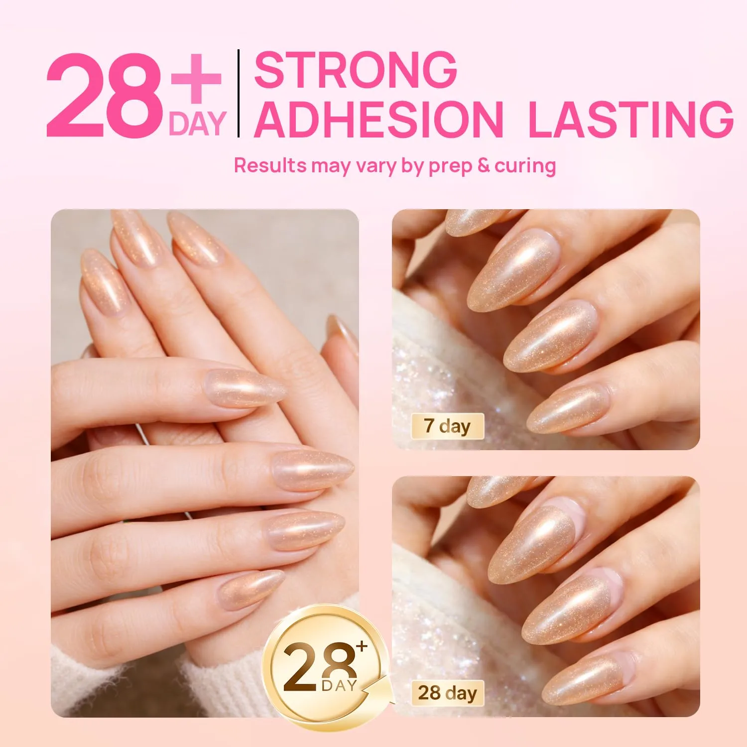 Krofaue Solid Nail Glue Gel, Press on Nail Glue 4 x 20g Each (80g Total), UV LED Lamp Curing Strong Adhesion for Acrylic Nail Tips Rhinestones 3D Nail Gel Nail Extension, Art DIY & Professional Use