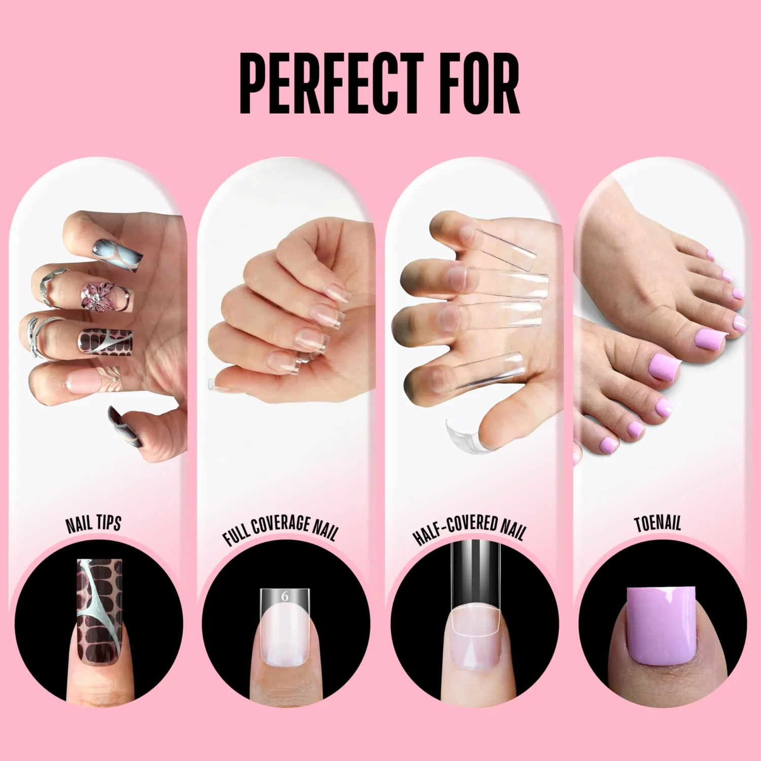 NOVO OVO Super Strong Nail Glue for Press On Nails & False Nail Tips (8ml 0.27 fl oz) - TPO & Hema Free Brush On Adhesive, Quick Dry & Long Lasting Bond for Acrylics, Broken Nails & Salon Effect
