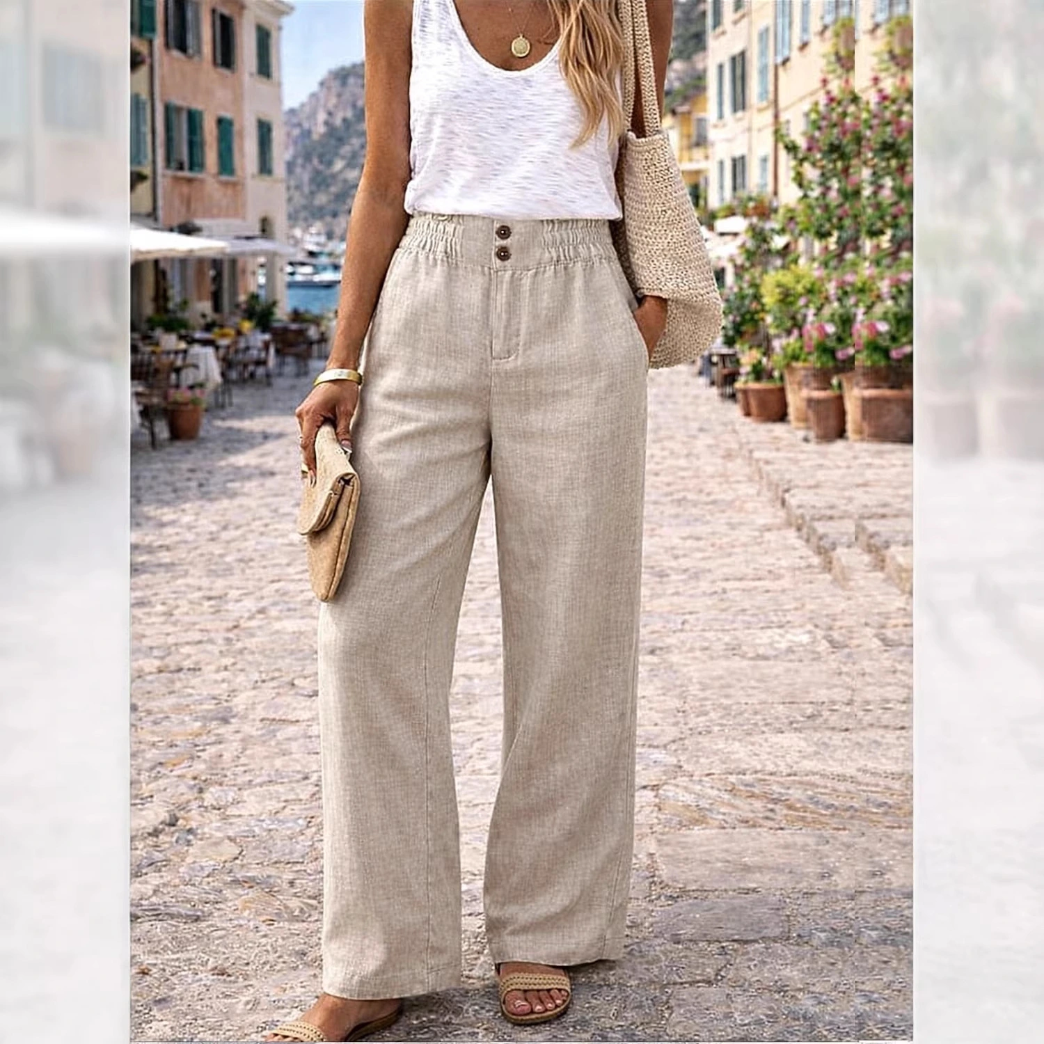 High-waisted Casual Fashion Pants For Women