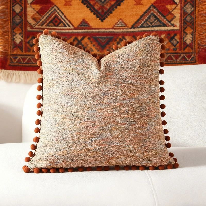 High-end Living Room Sofa Cushions Maillard Cream Style Pillowcase