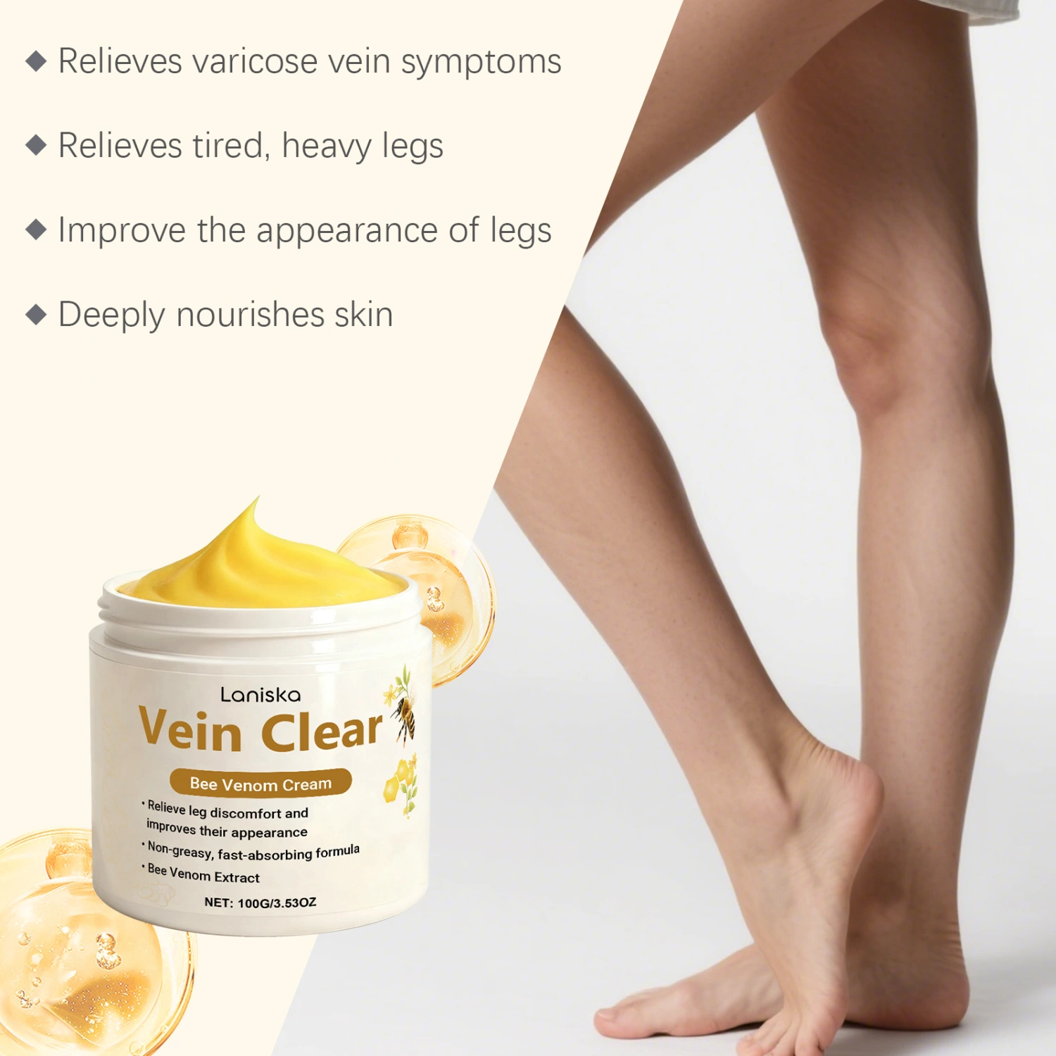 LANISKA Leg Soothing Cream Gentle And Moisturizing