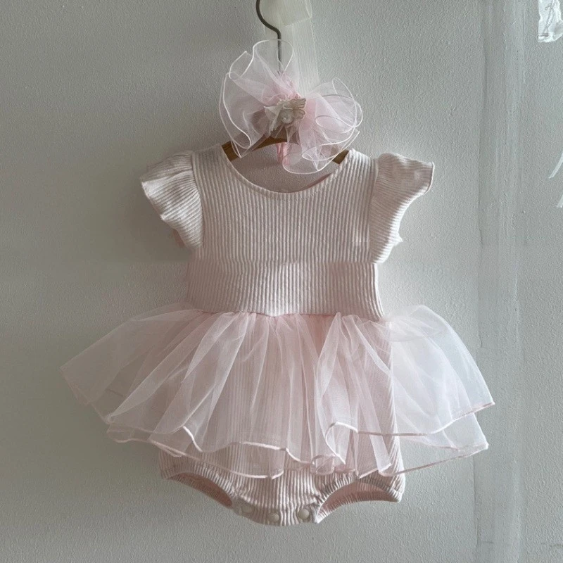 Western-style Lace Bow-Knot Korean-style Bodysuit Dress
