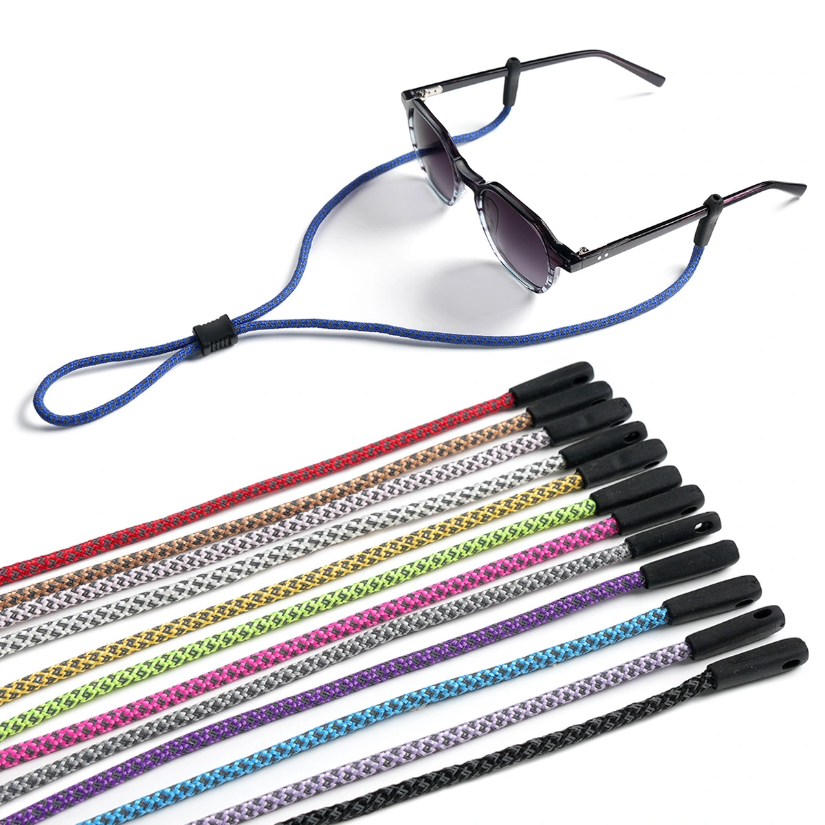 Sports Anti-slip Rope Fluorescent Color Reflective Glasses Rope