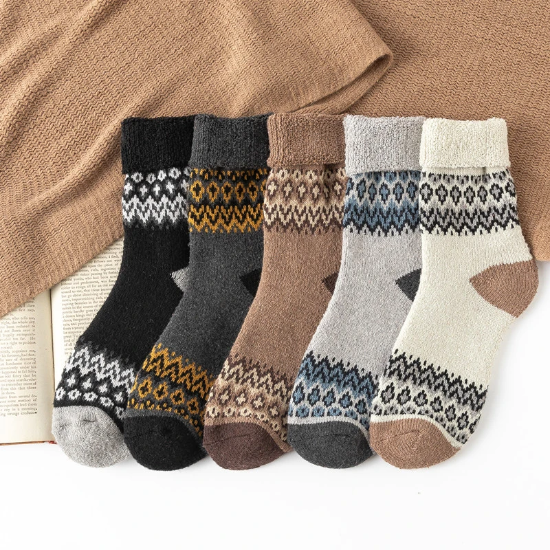 Men's And Women's British Style Extra Thick Thermal Socks