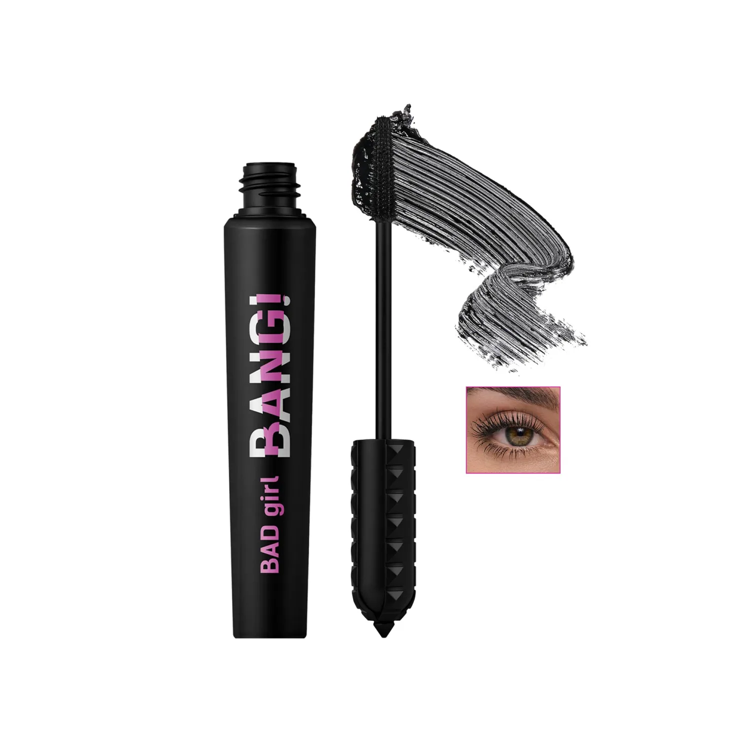 Black Mascara for Eyelashes, Waterproof Mascara Long Lasting Thick Eye Lash, 5D Silk Fiber Lash Smudge-Proof Volume, Lengthening, Curling Mascara Makeup Party Stage Use