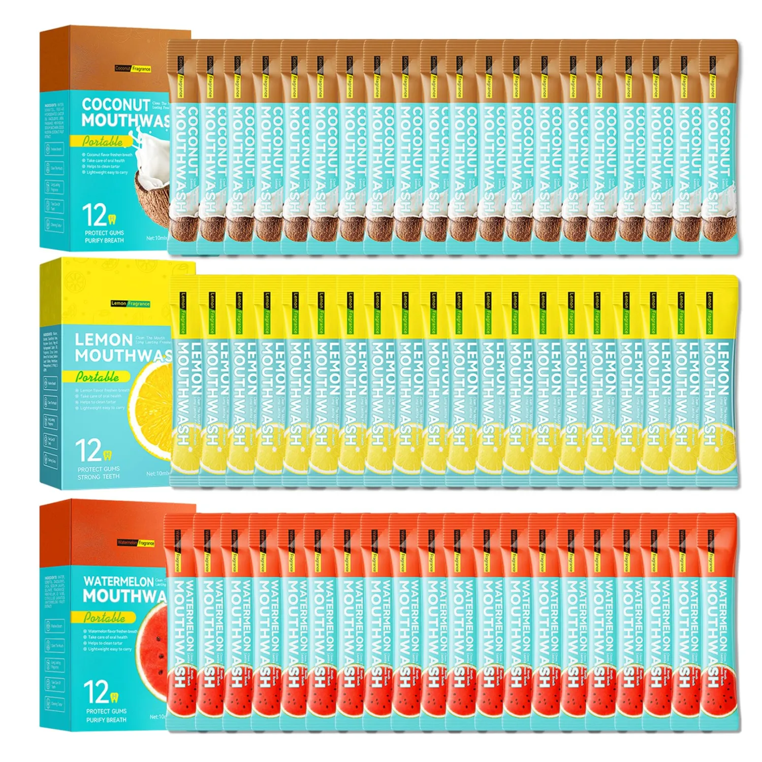 Travel Size Mouthwash,Mini Mouthwash Travel Size Bulk Portable Mouth Wash Set,Individual Small Travel Mouth Wash Packets for Fresh Breath(Pack of 60) K