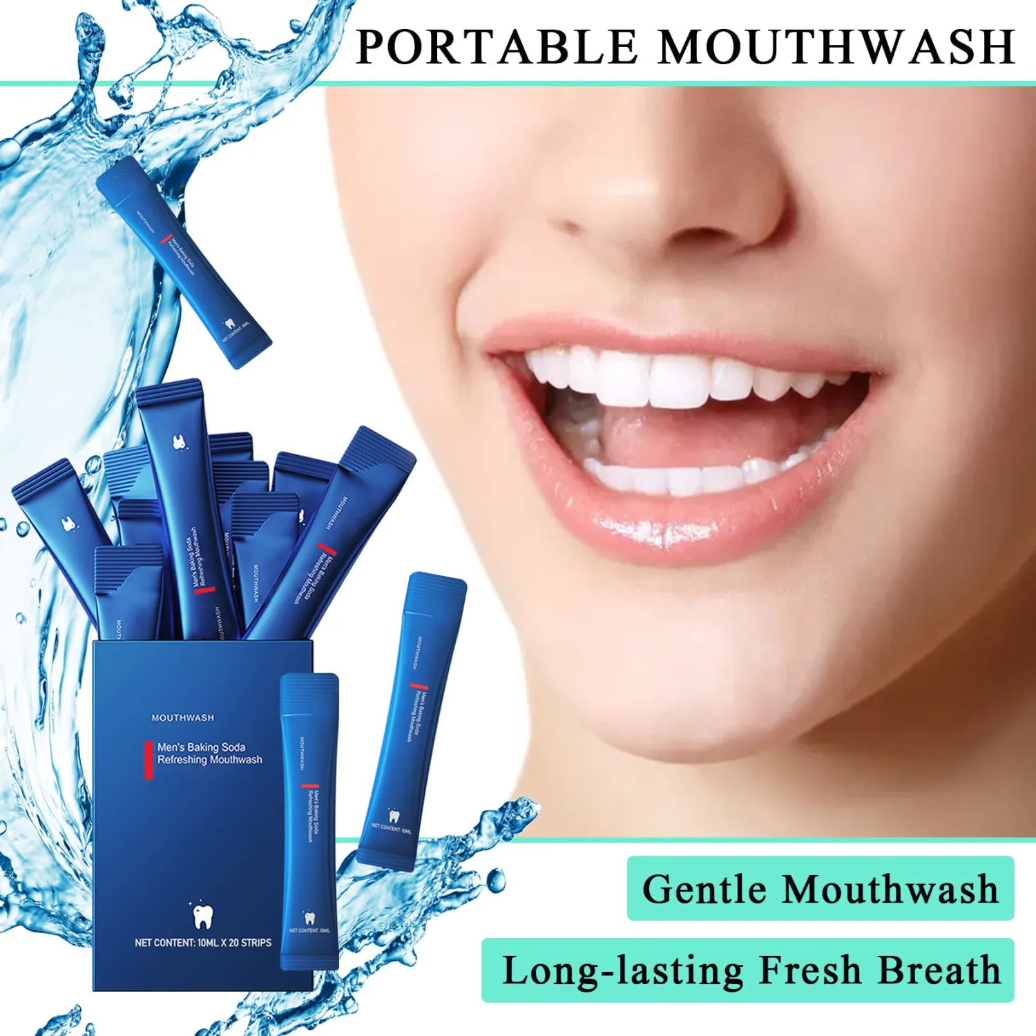 Travel Size Mouthwash,Mini Mouthwash Travel Size Bulk Portable Mouth Wash Set,Individual Small Travel Mouth Wash Packets for Fresh Breath(Pack of 60) A41