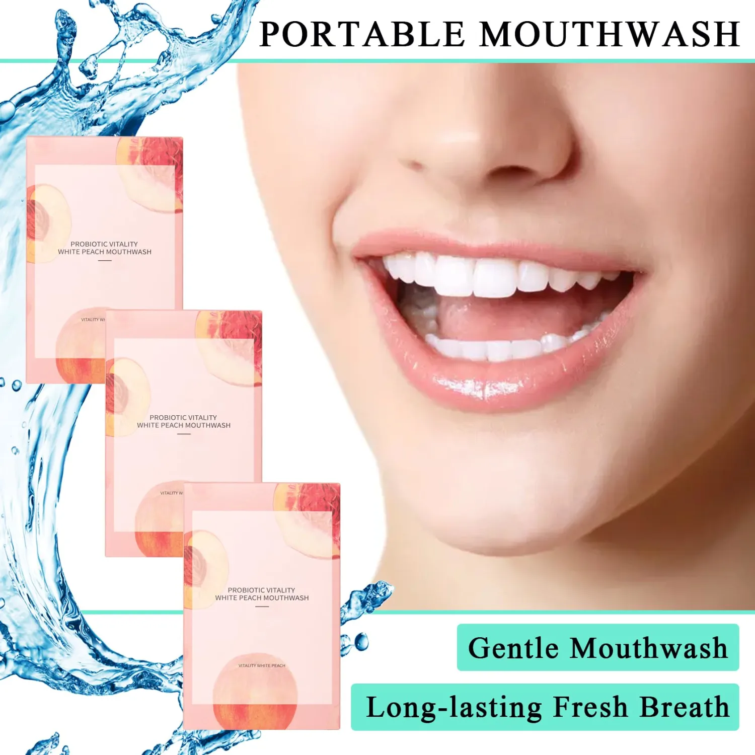 Travel Size Mouthwash,Mini Mouthwash Travel Size Bulk Portable Mouth Wash Set,Individual Small Travel Mouth Wash Packets for Fresh Breath(Pack of 60) A23