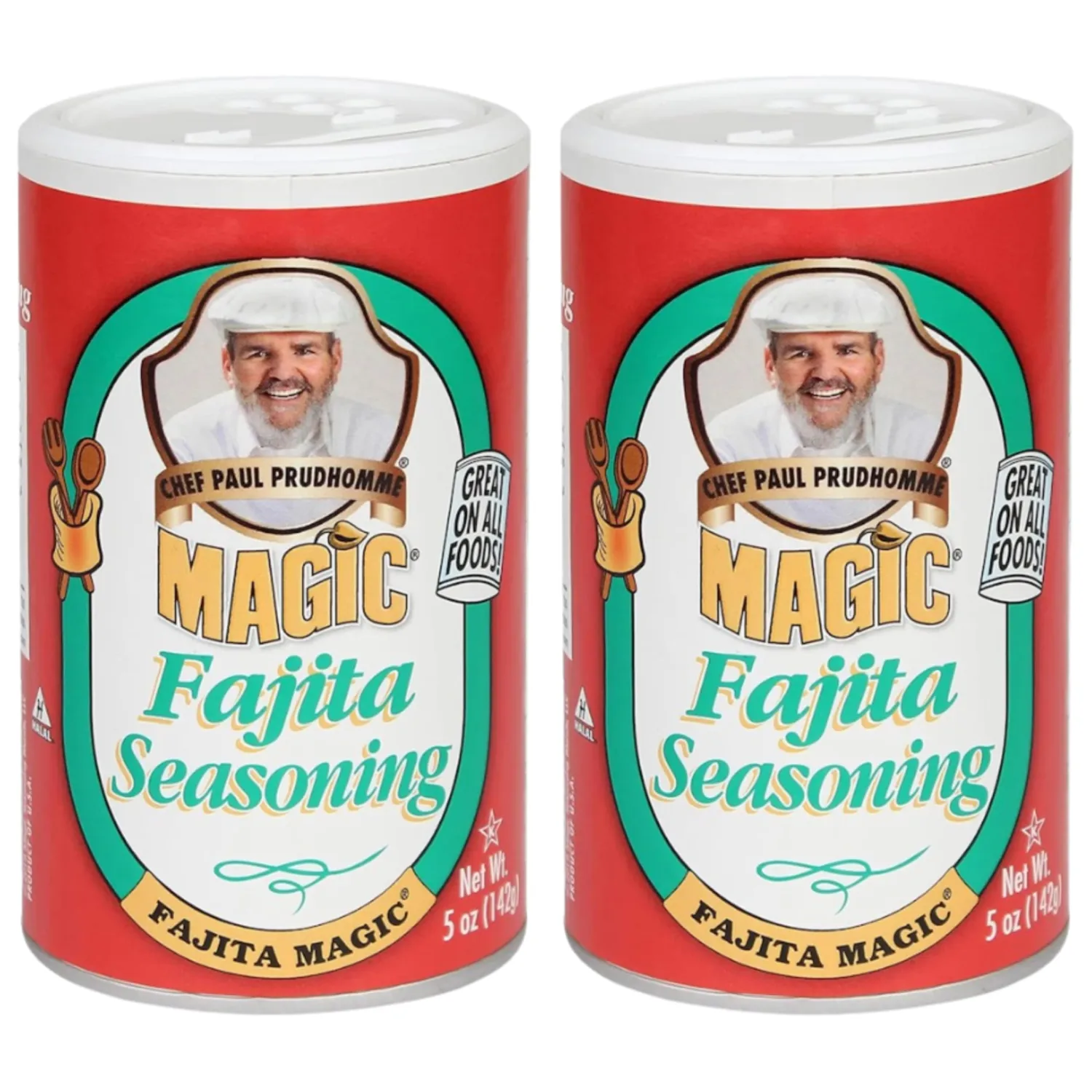 Chef Paul Fajita Magic Seasoning Blends | Authentic Mexican Spice Mix | Taco & Fajita Seasoning | No MSG & Gluten Free | Perfect for Tacos, Enchiladas, Nachos & Refried Beans| 5 Oz (Pack of 2)