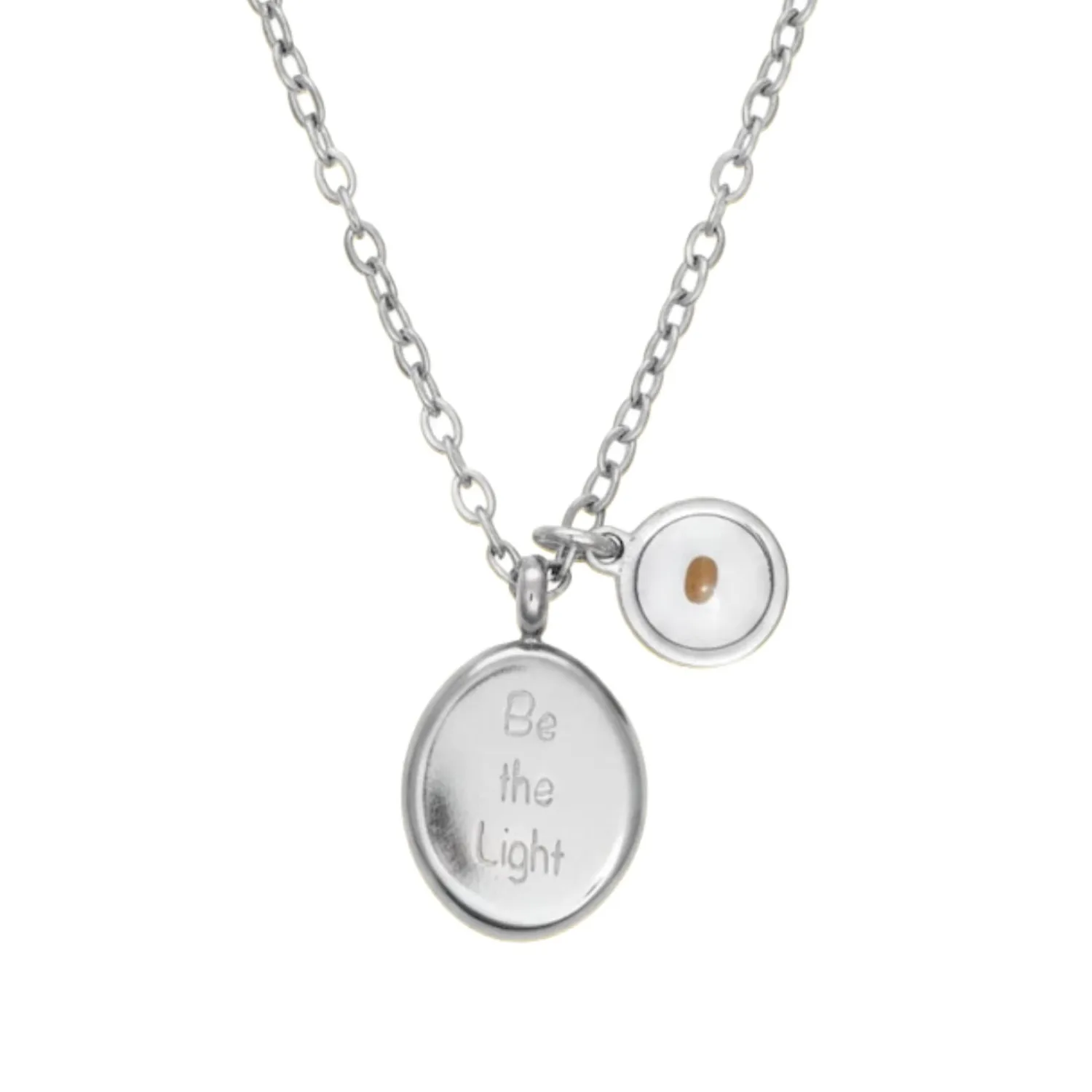 Mustard Seed Necklace - Stainless Steel Faith Mountain Jewelry for Women & Men