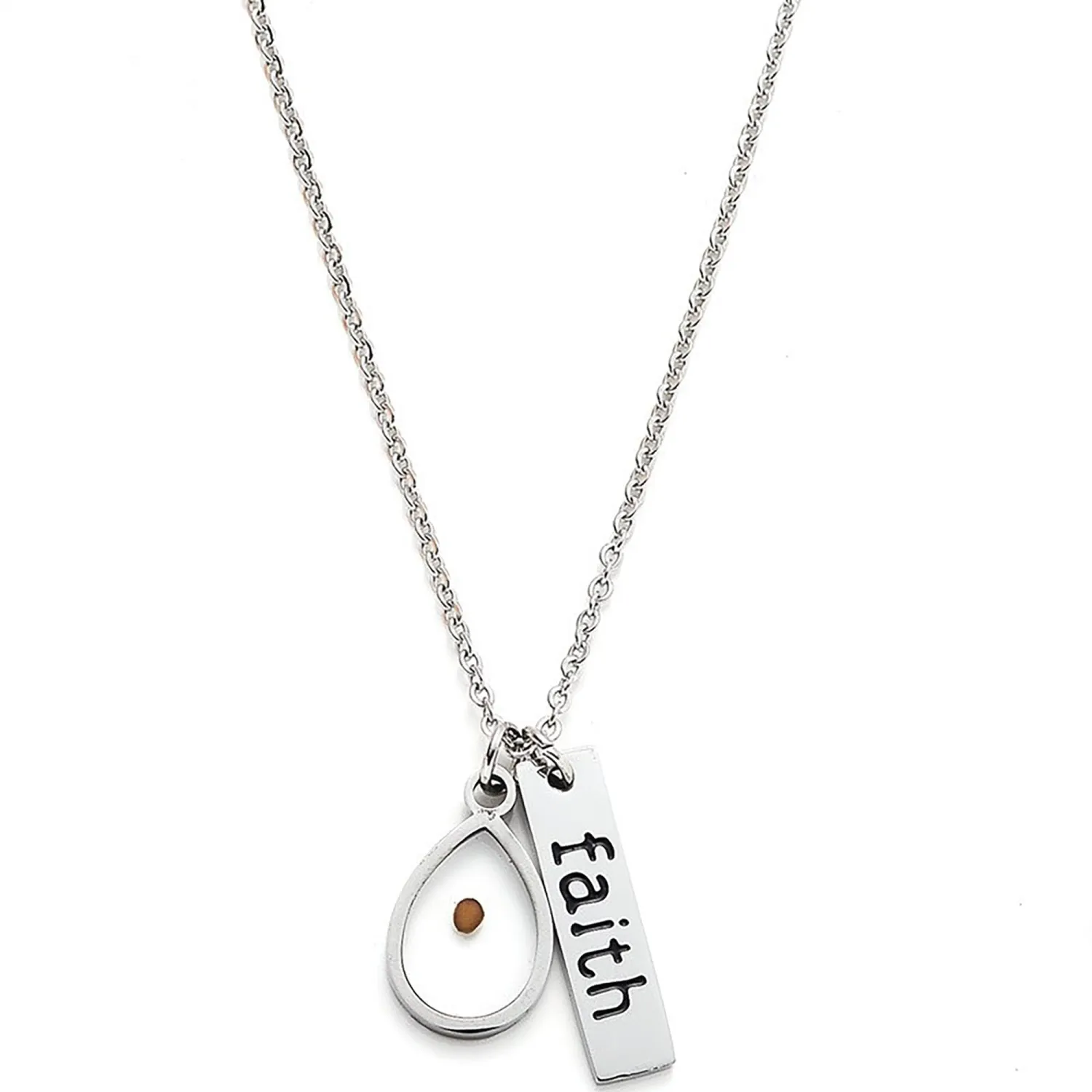 Mustard Seed Necklace - Stainless Steel Faith Mountain Jewelry for Women & Men