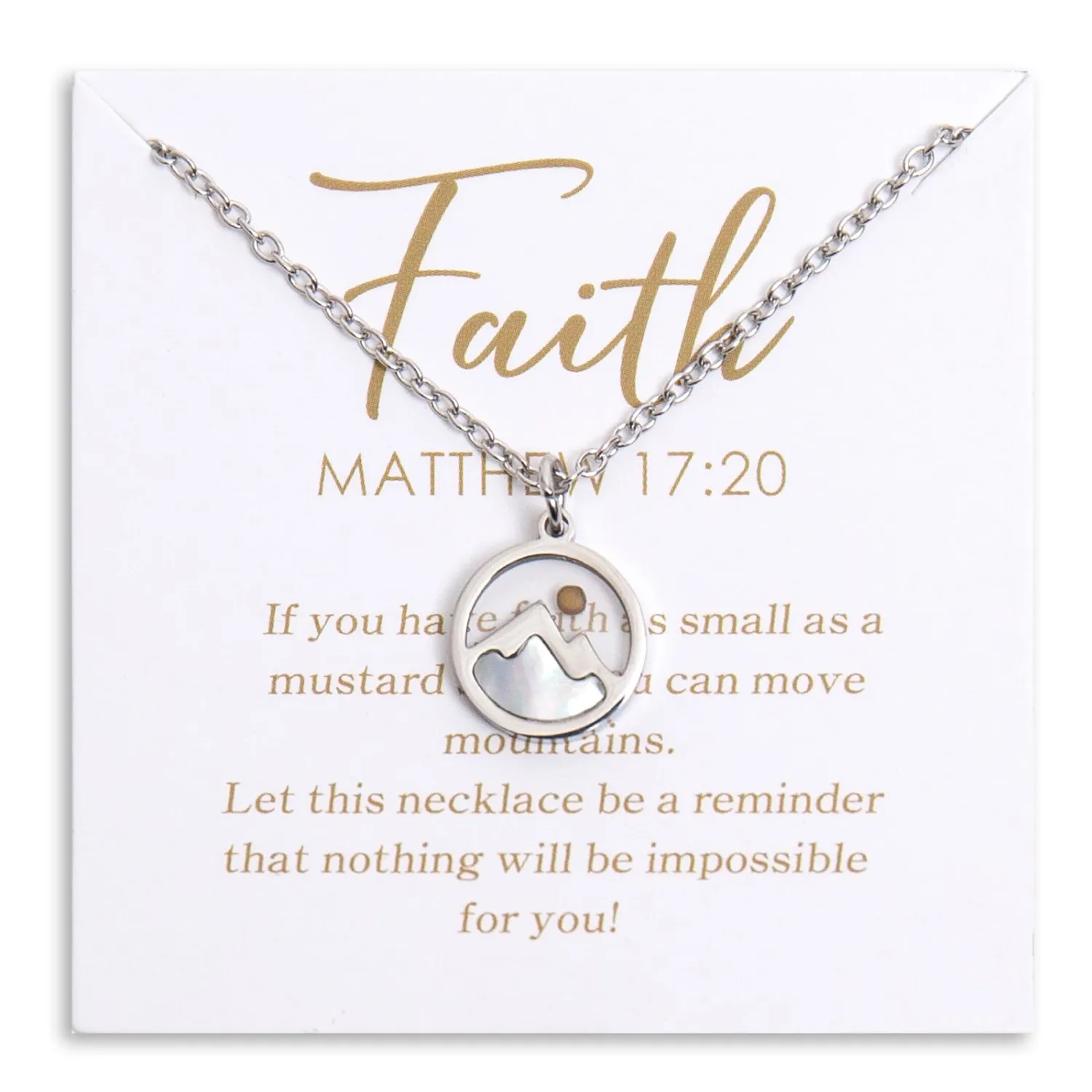 Christian Gifts Mustard Seed Necklace for Women,Move Mountains Shell Necklaces Christian Faith Jewelry for Women…