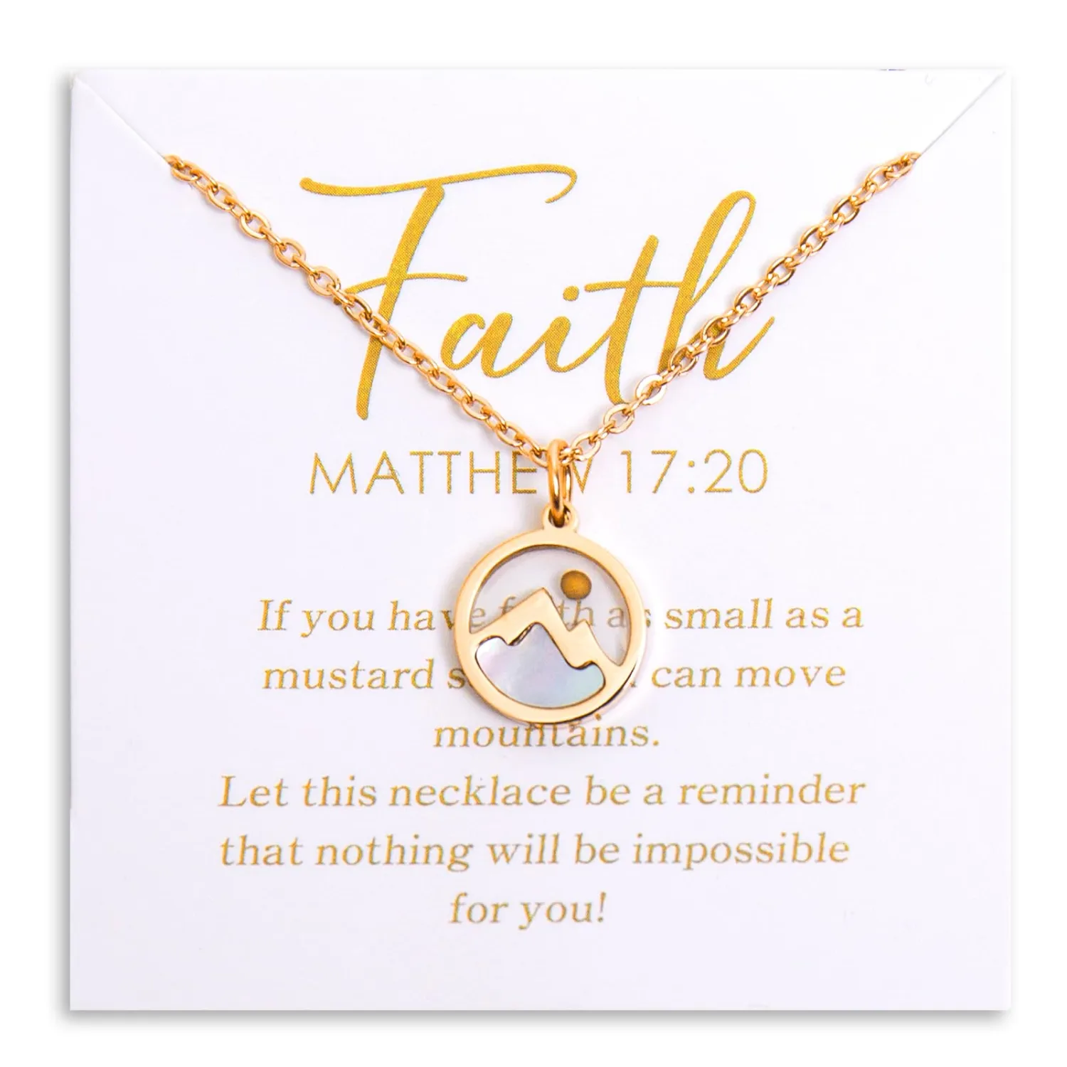 Christian Gifts Mustard Seed Necklace for Women,Move Mountains Shell Necklaces Christian Faith Jewelry for Women…