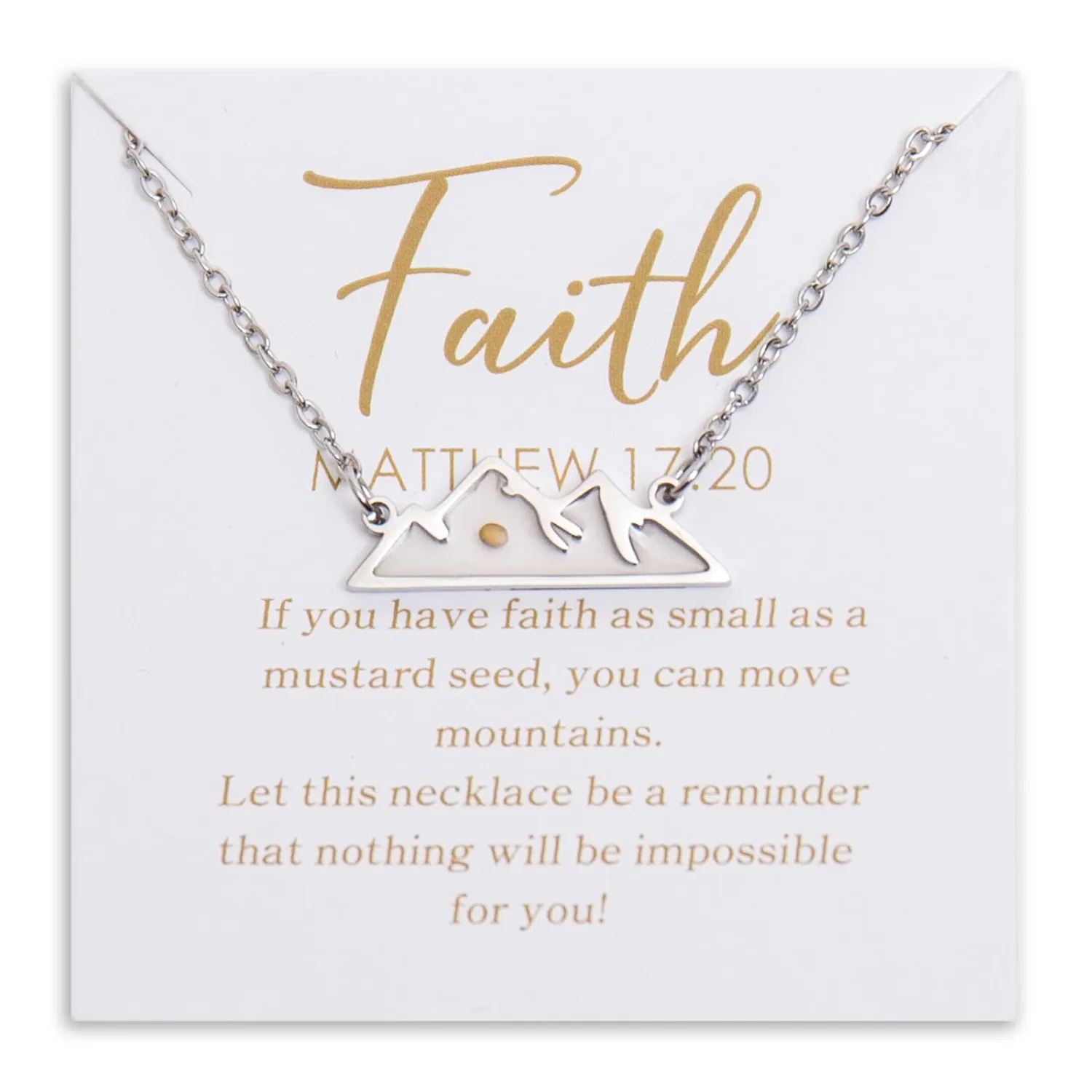 Christian Gifts Mustard Seed Necklace for Women,Move Mountains Shell Necklaces Christian Faith Jewelry for Women…