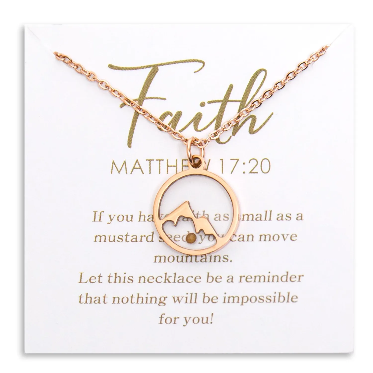 Christian Gifts Mustard Seed Necklace for Women,Move Mountains Shell Necklaces Christian Faith Jewelry for Women…