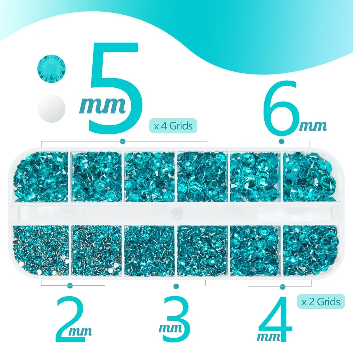 Blue Zircon Crystal Resin Rhinestones w B7000 Jewelry Glue for Bedazzling Crafting Teal Blue Flatback Stones Gems 2mm-6mm Turquoise Diamonds Crystals for Nails Face Eyes Makeup Tumblers Crafts